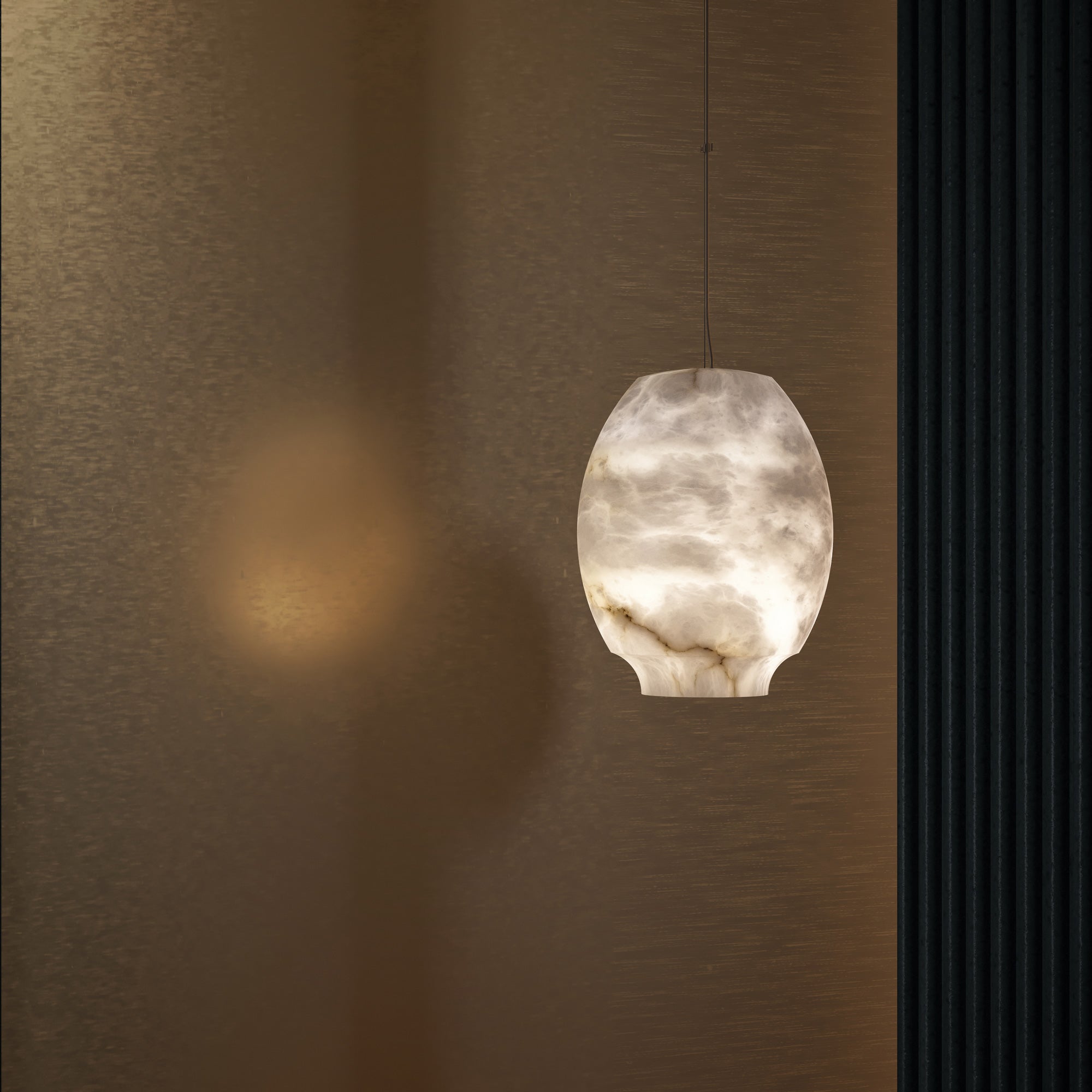 Thalia Minimalist Alabaster Pendant Light - Blowlighting