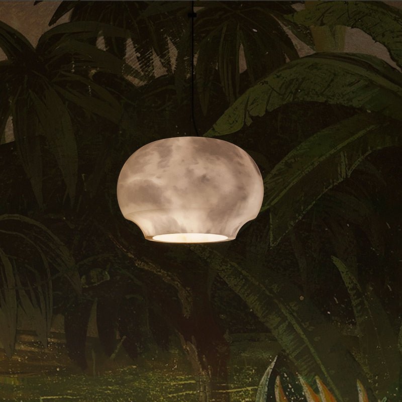 Thalia Minimalist Alabaster Pendant Light - Blowlighting