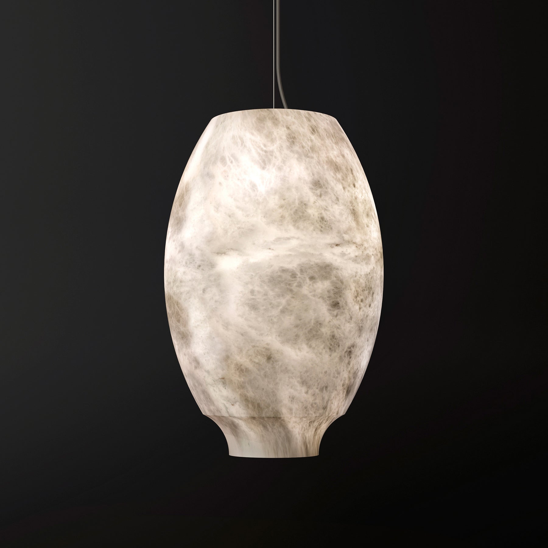 Thalia Minimalist Alabaster Pendant Light - Blowlighting