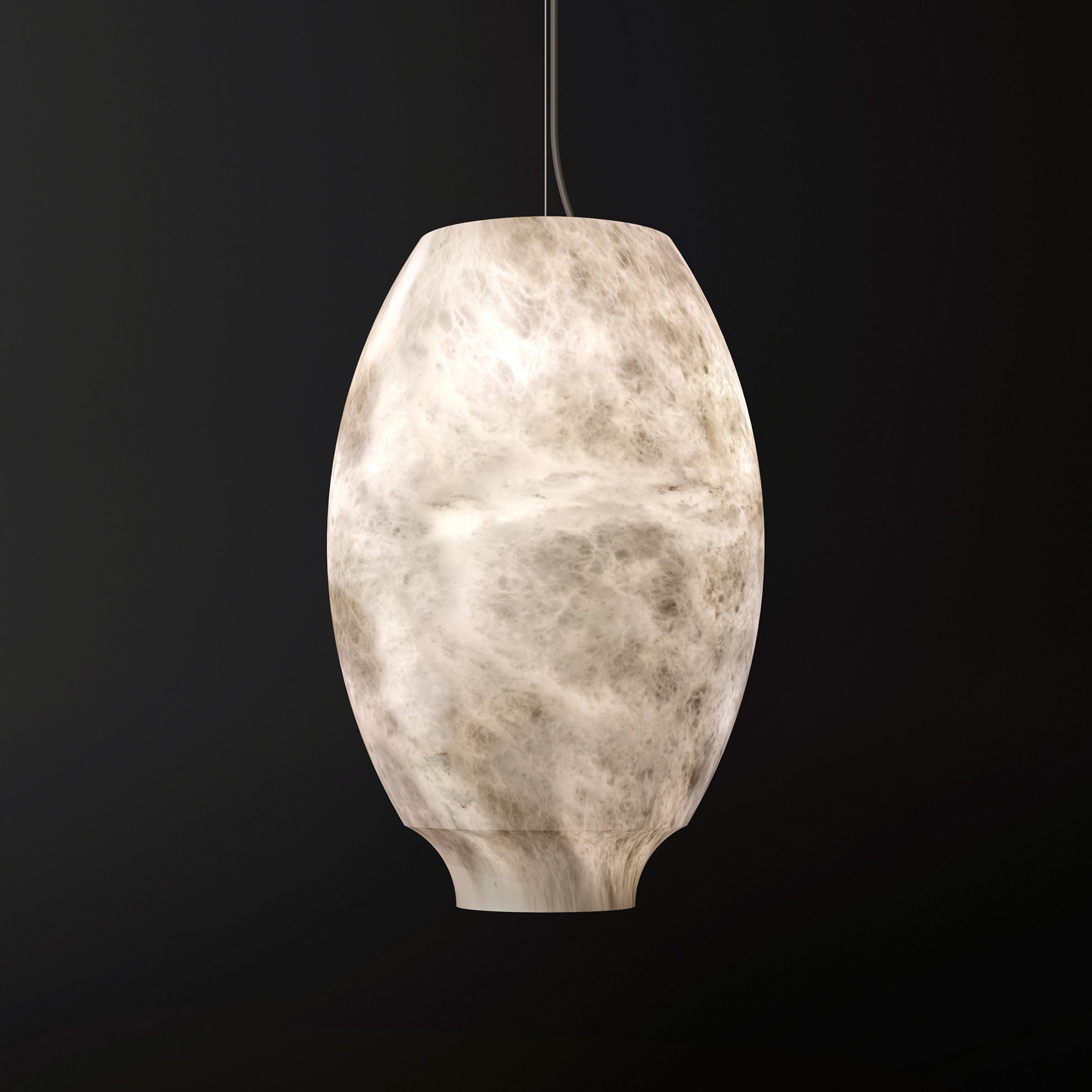 Thalia Minimalist Alabaster Pendant Light - Blowlighting