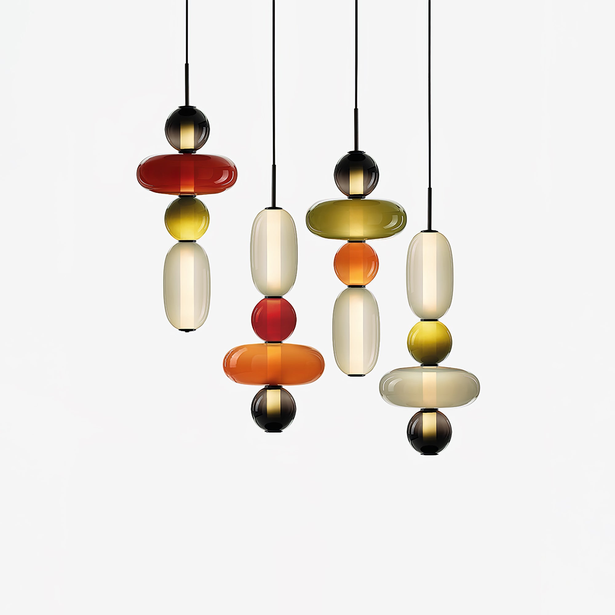 Candied Glass Combo Pendant Light - Blowlighting