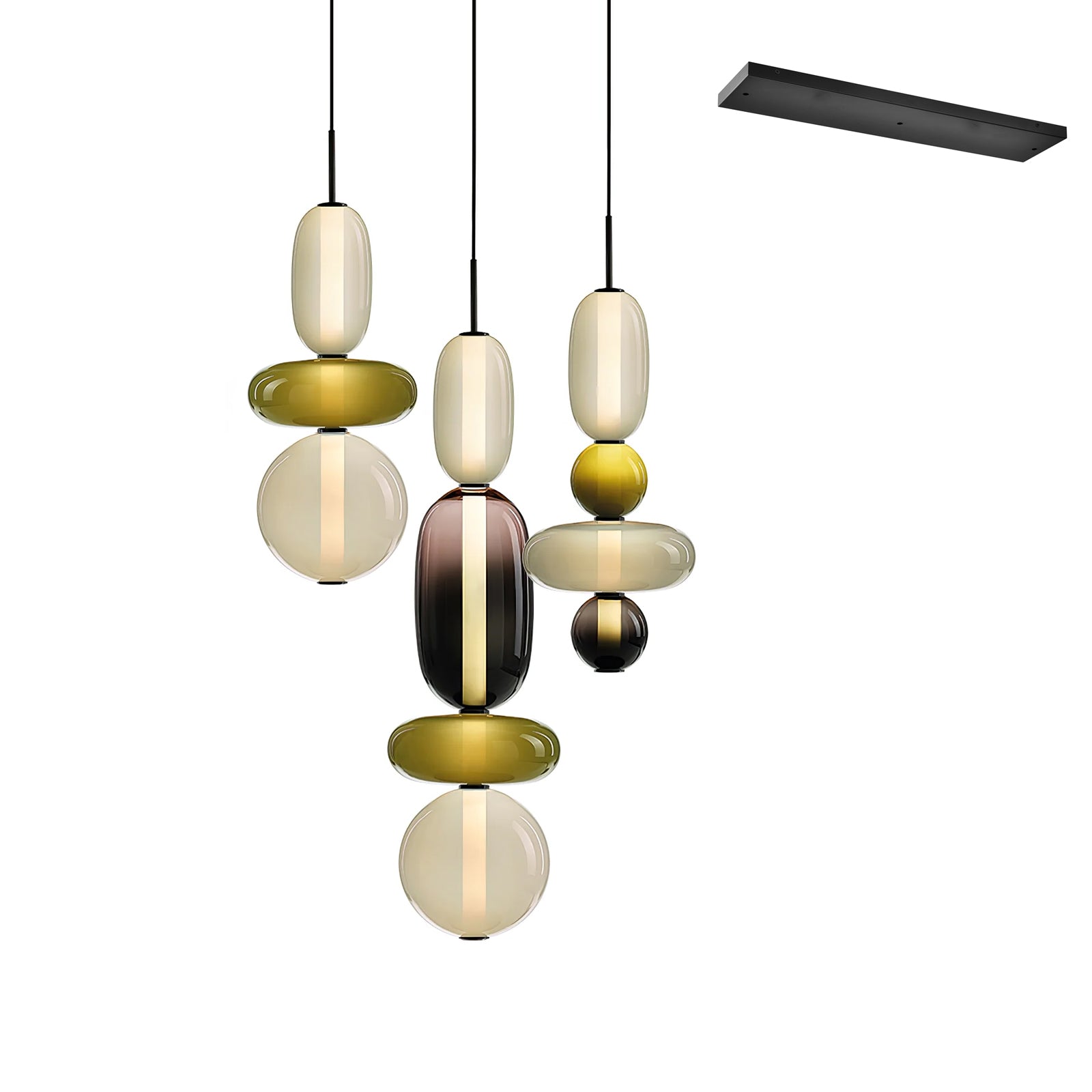 Candied Glass Combo Pendant Light - Blowlighting