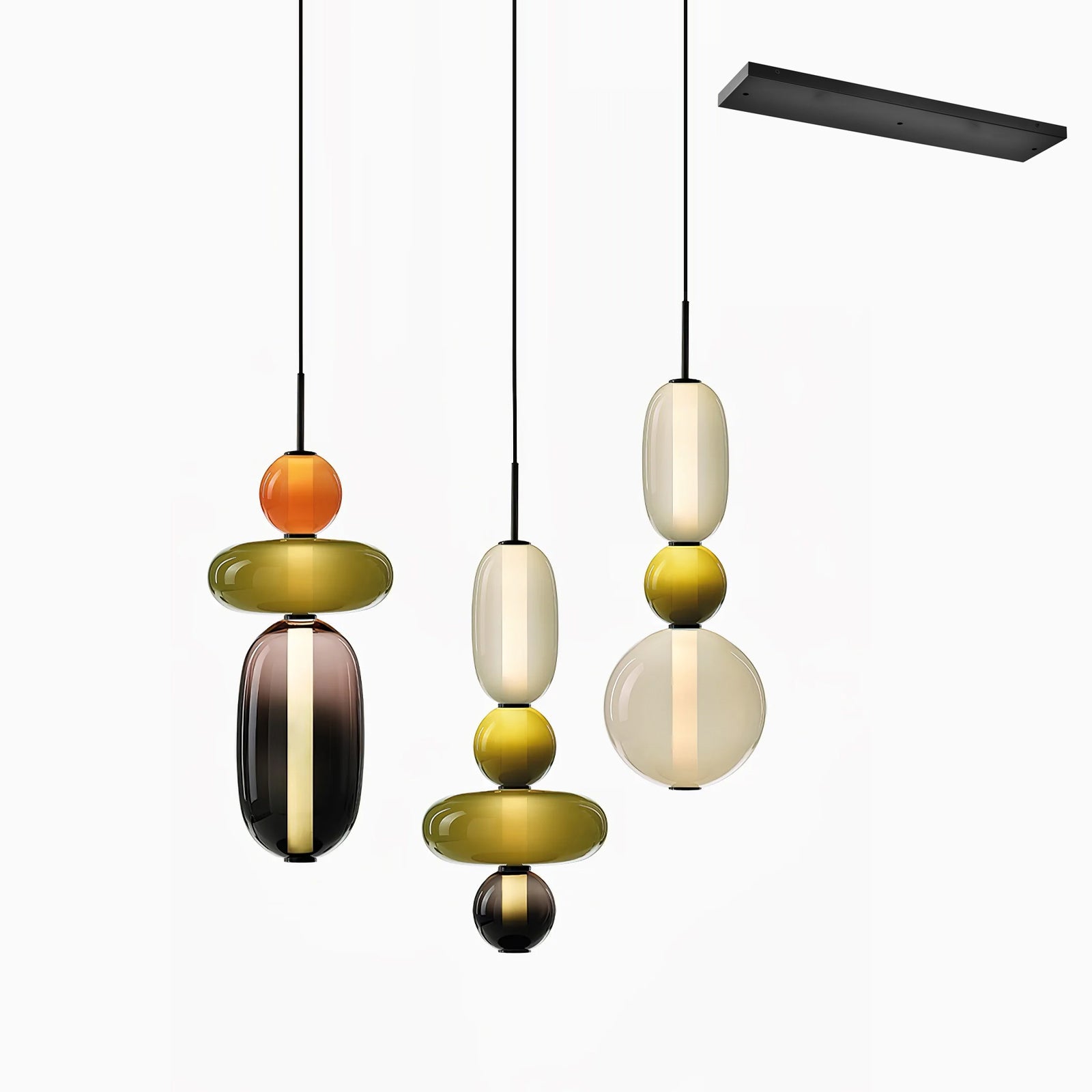 Candied Glass Combo Pendant Light - Blowlighting