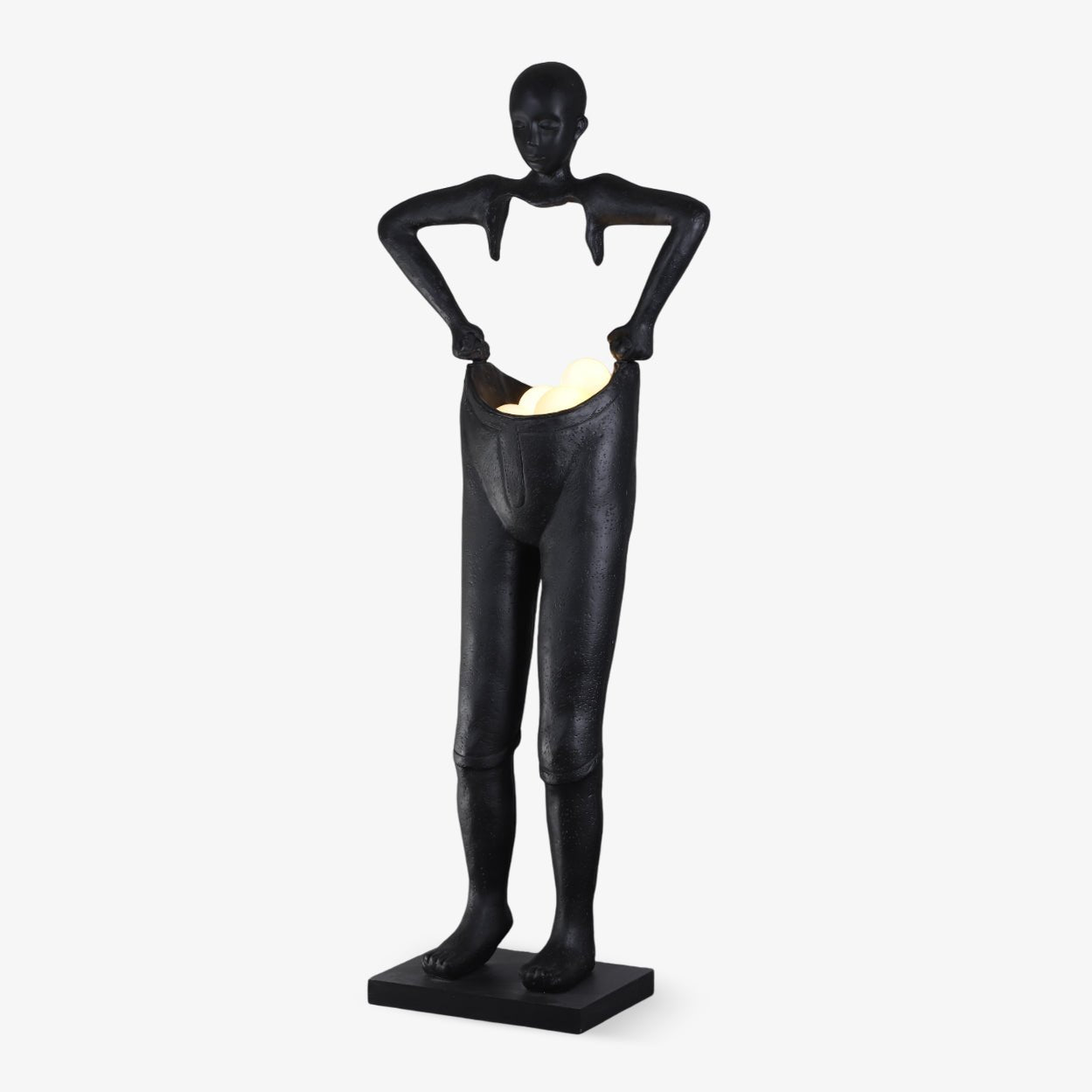Vamiryra Sculptural Black Floor Lamp - Blowlighting