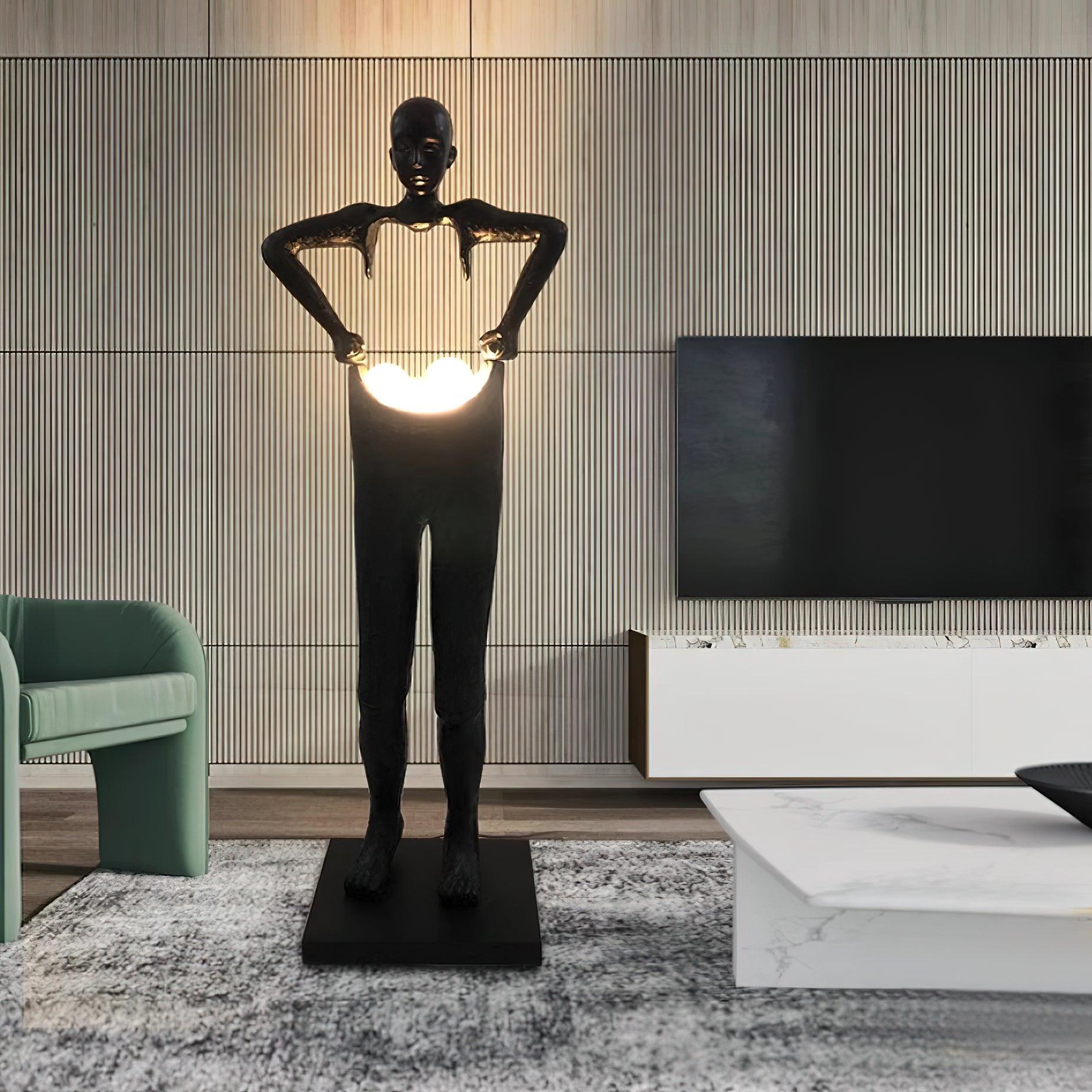 Vamiryra Sculptural Black Floor Lamp - Blowlighting