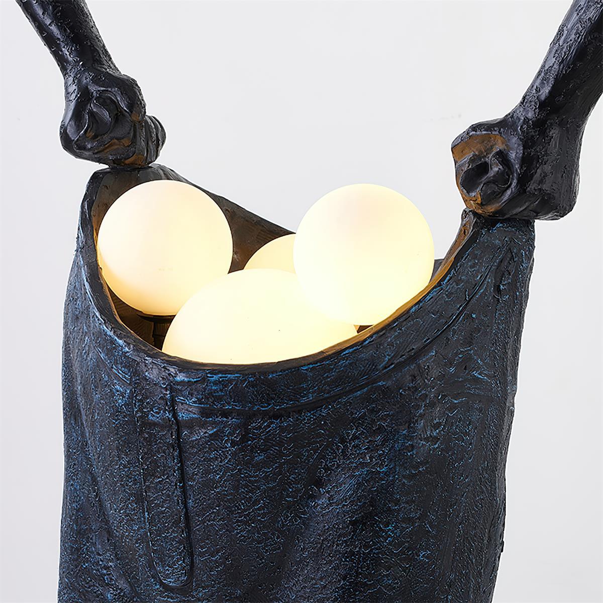 Vamiryra Sculptural Black Floor Lamp - Blowlighting