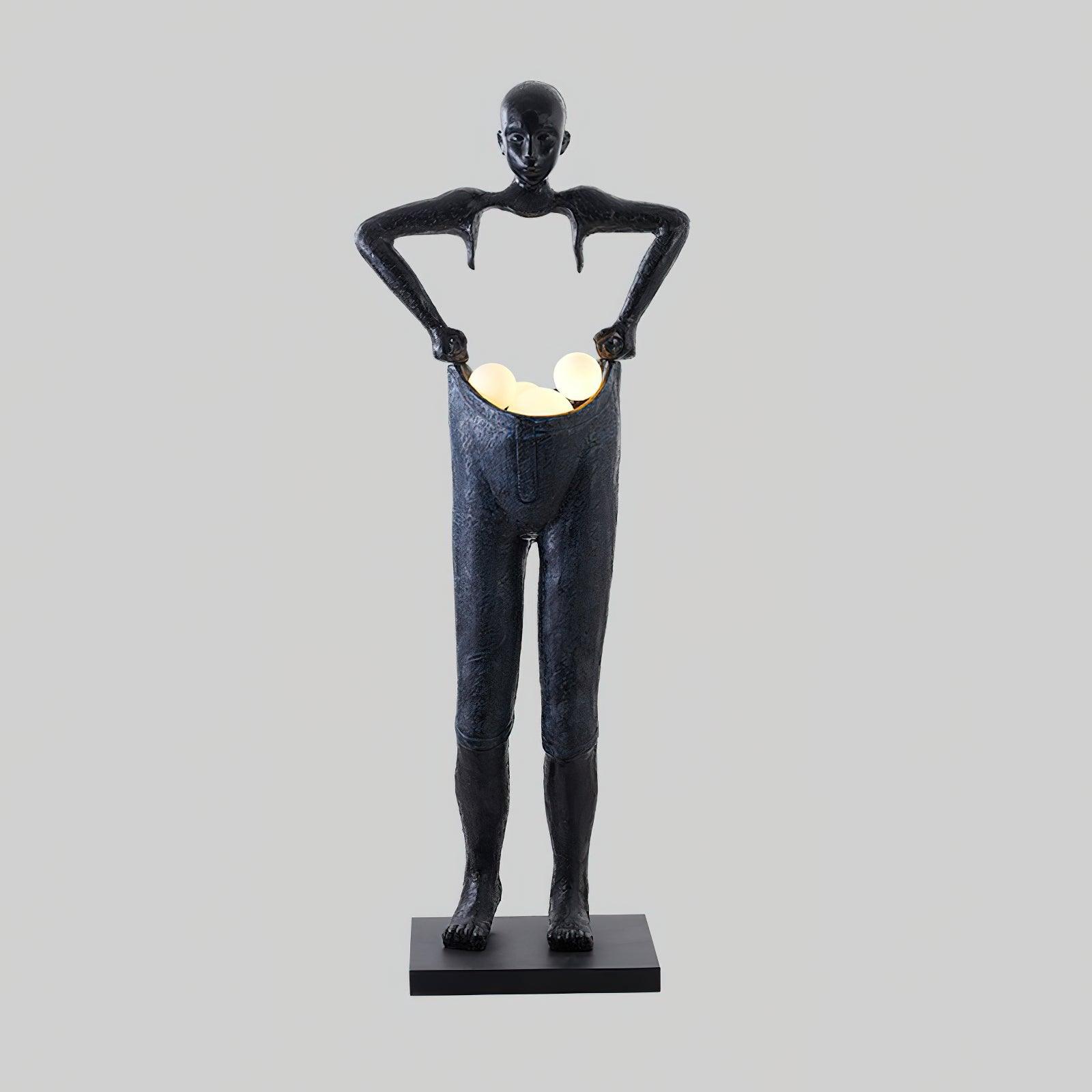Vamiryra Sculptural Black Floor Lamp - Blowlighting