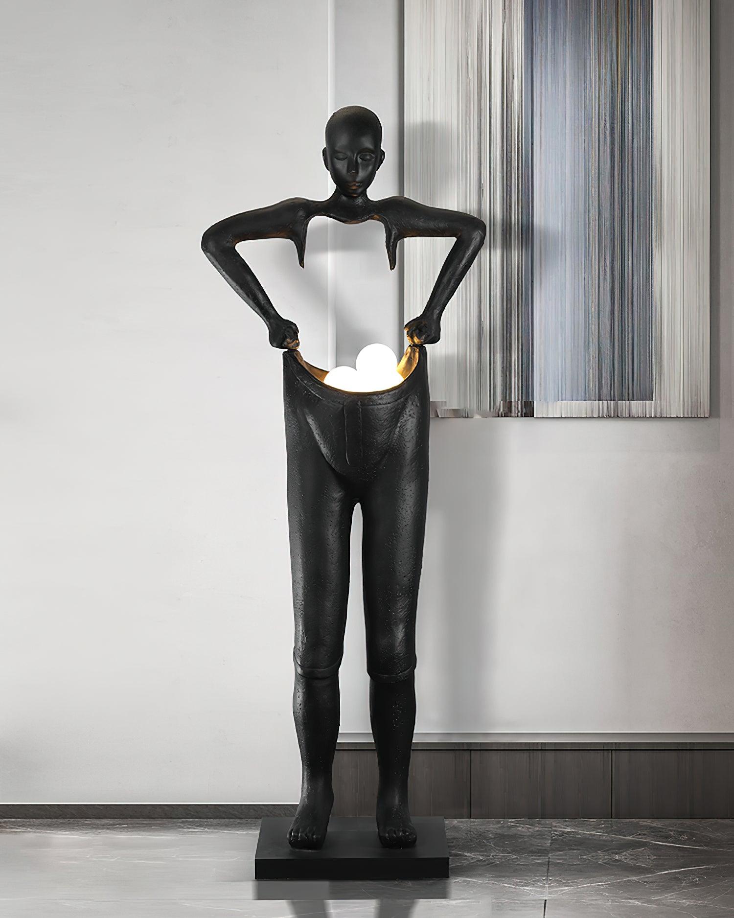 Vamiryra Sculptural Black Floor Lamp - Blowlighting