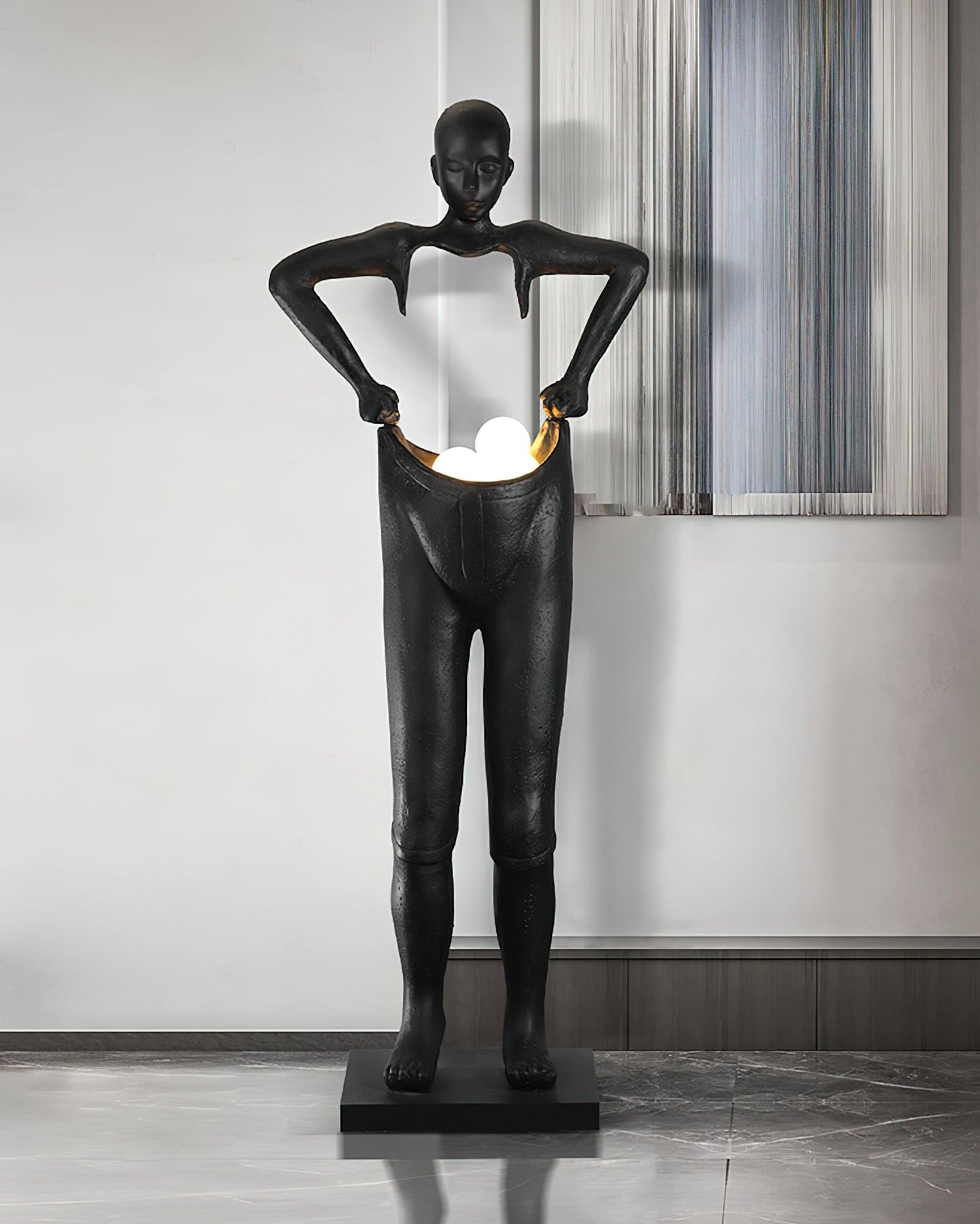 Vamiryra Sculptural Black Floor Lamp - Blowlighting