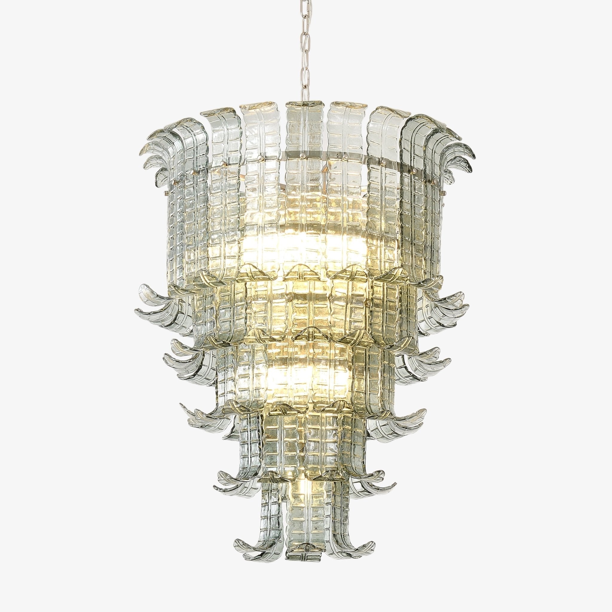 Aurora Chandelier Cascade Murano Glass Tiered Vintage - Blowlighting