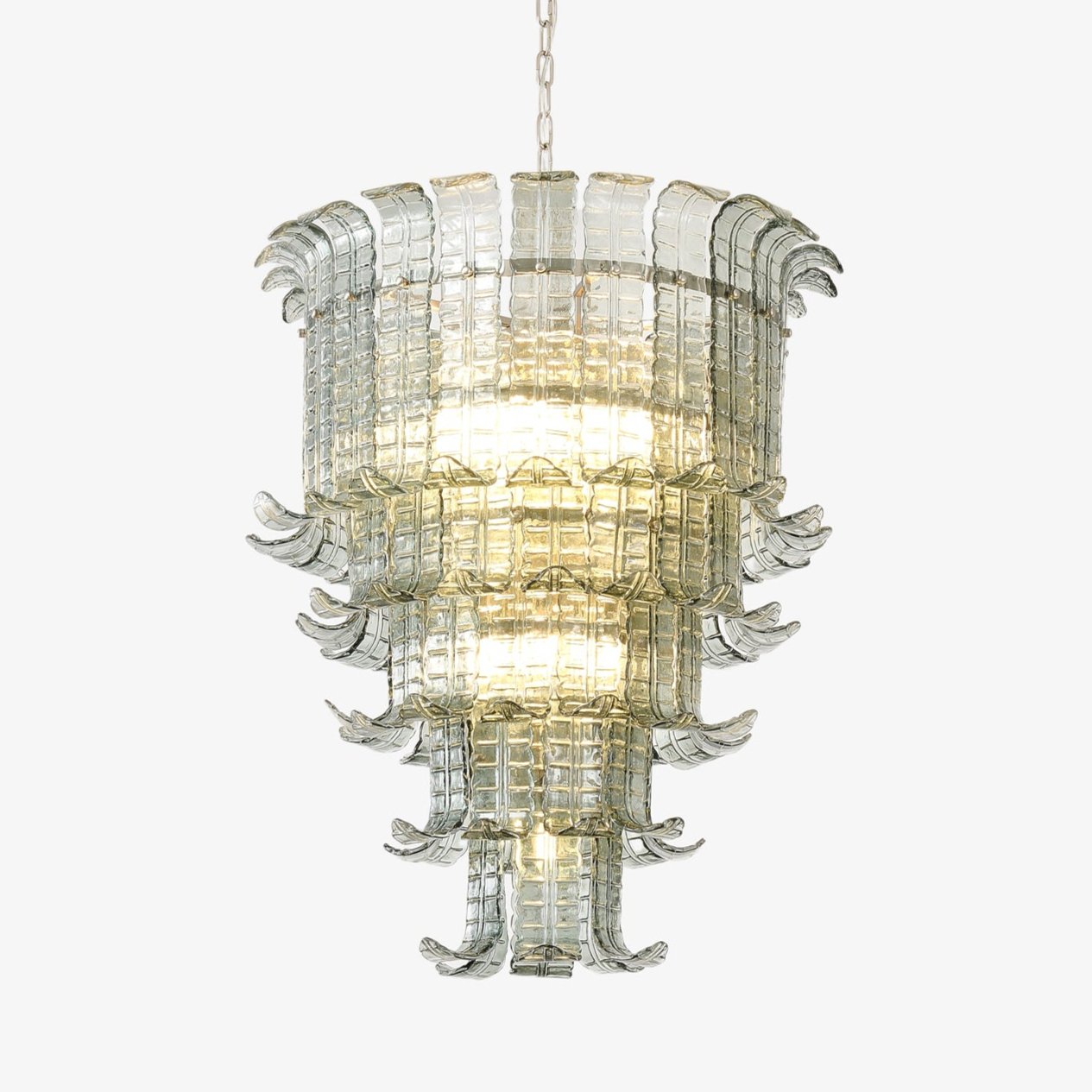 Aurora Chandelier Cascade Murano Glass Tiered Vintage - Blowlighting