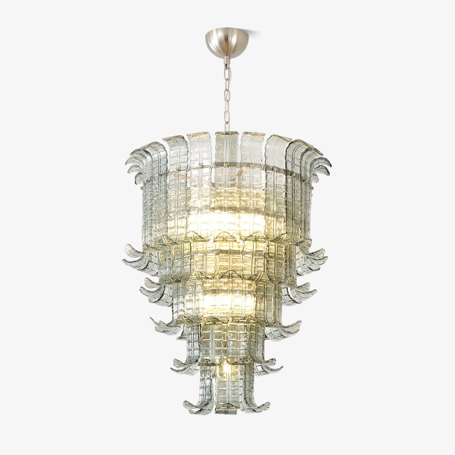 Aurora Chandelier Cascade Murano Glass Tiered Vintage - Blowlighting
