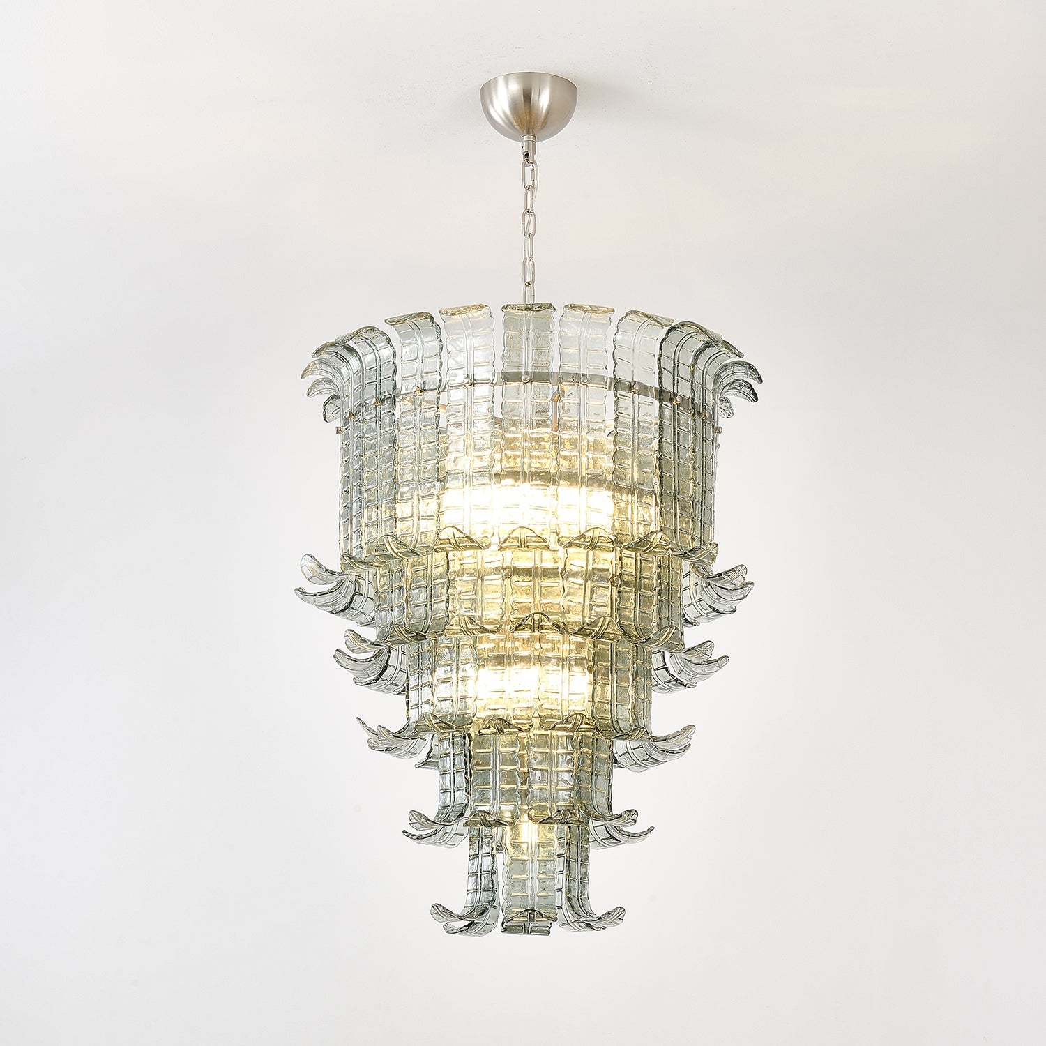 Aurora Chandelier Cascade Murano Glass Tiered Vintage - Blowlighting