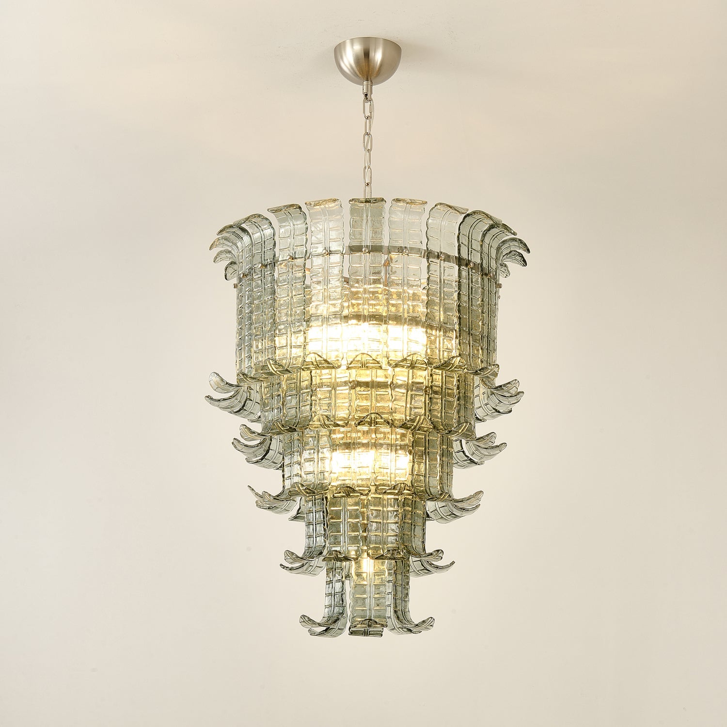 Aurora Chandelier Cascade Murano Glass Tiered Vintage - Blowlighting