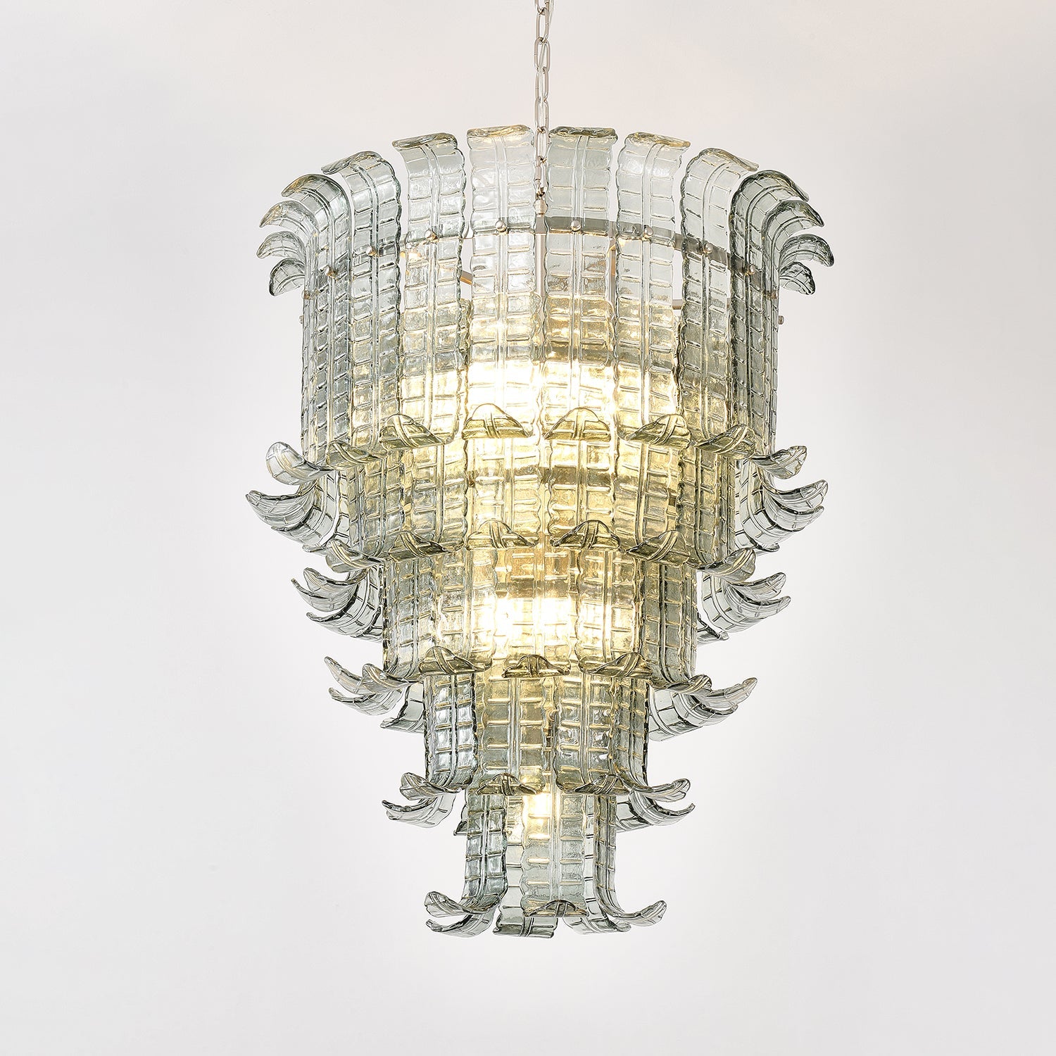 Aurora Chandelier Cascade Murano Glass Tiered Vintage - Blowlighting