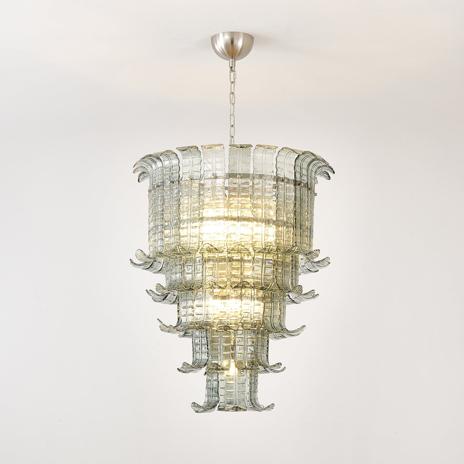 Aurora Chandelier Cascade Murano Glass Tiered Vintage - Blowlighting