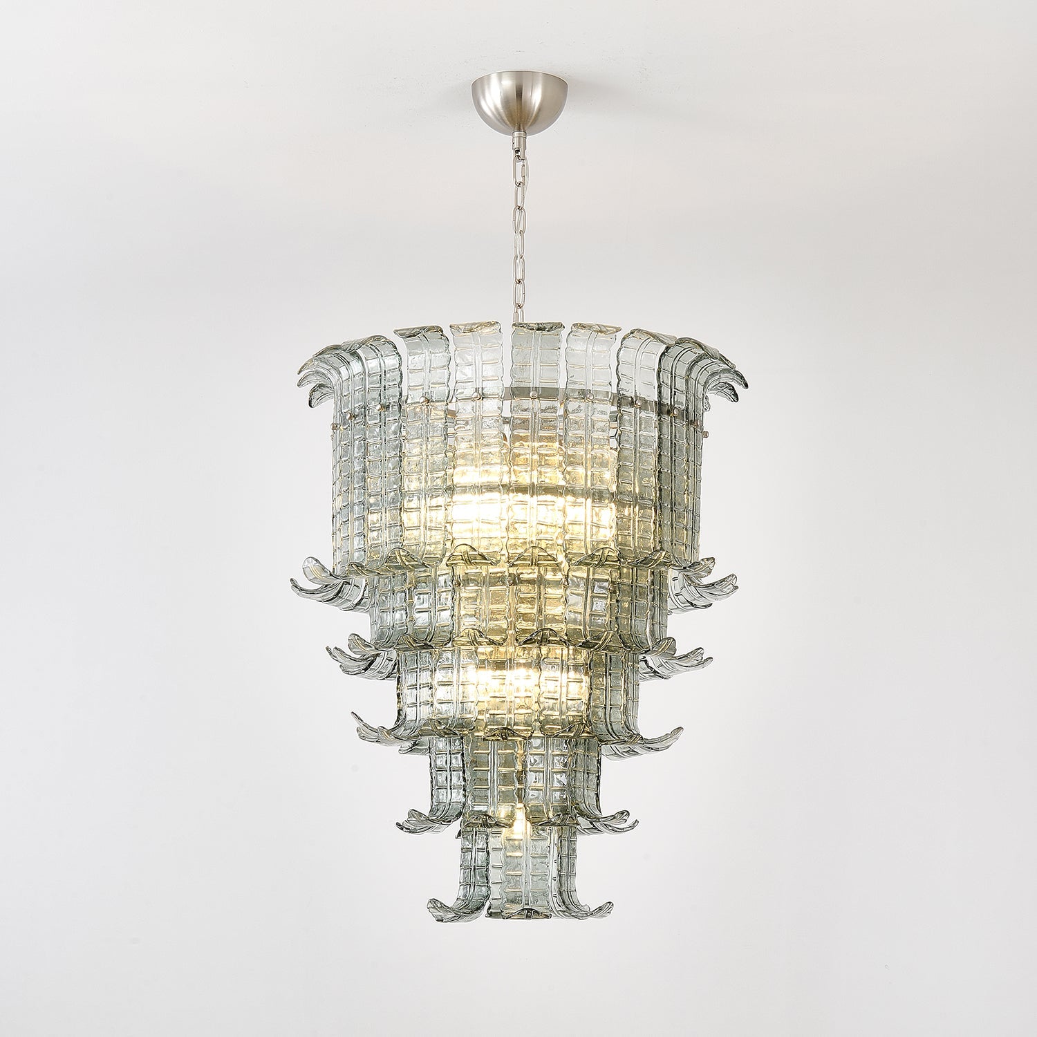 Aurora Chandelier Cascade Murano Glass Tiered Vintage - Blowlighting