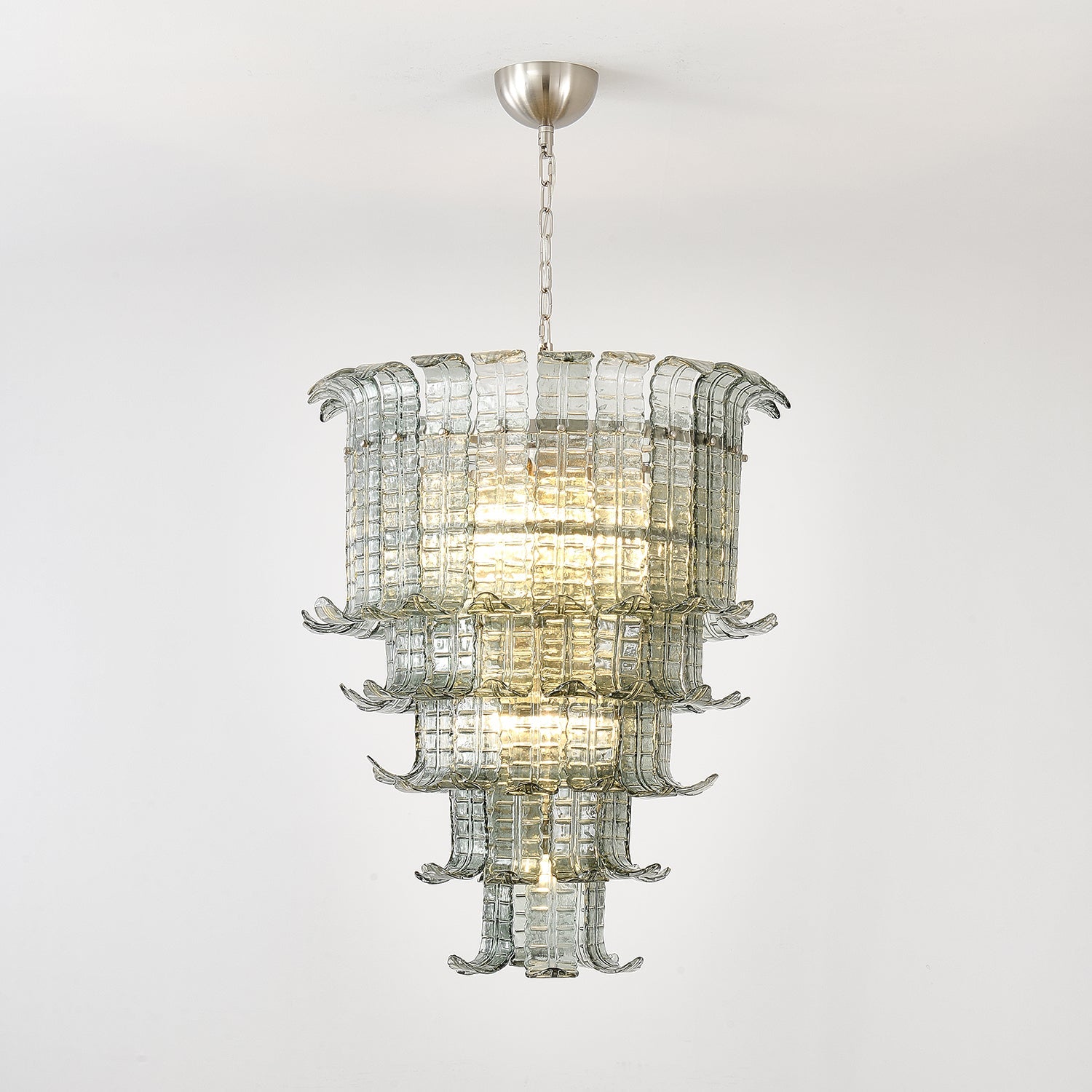Aurora Chandelier Cascade Murano Glass Tiered Vintage - Blowlighting
