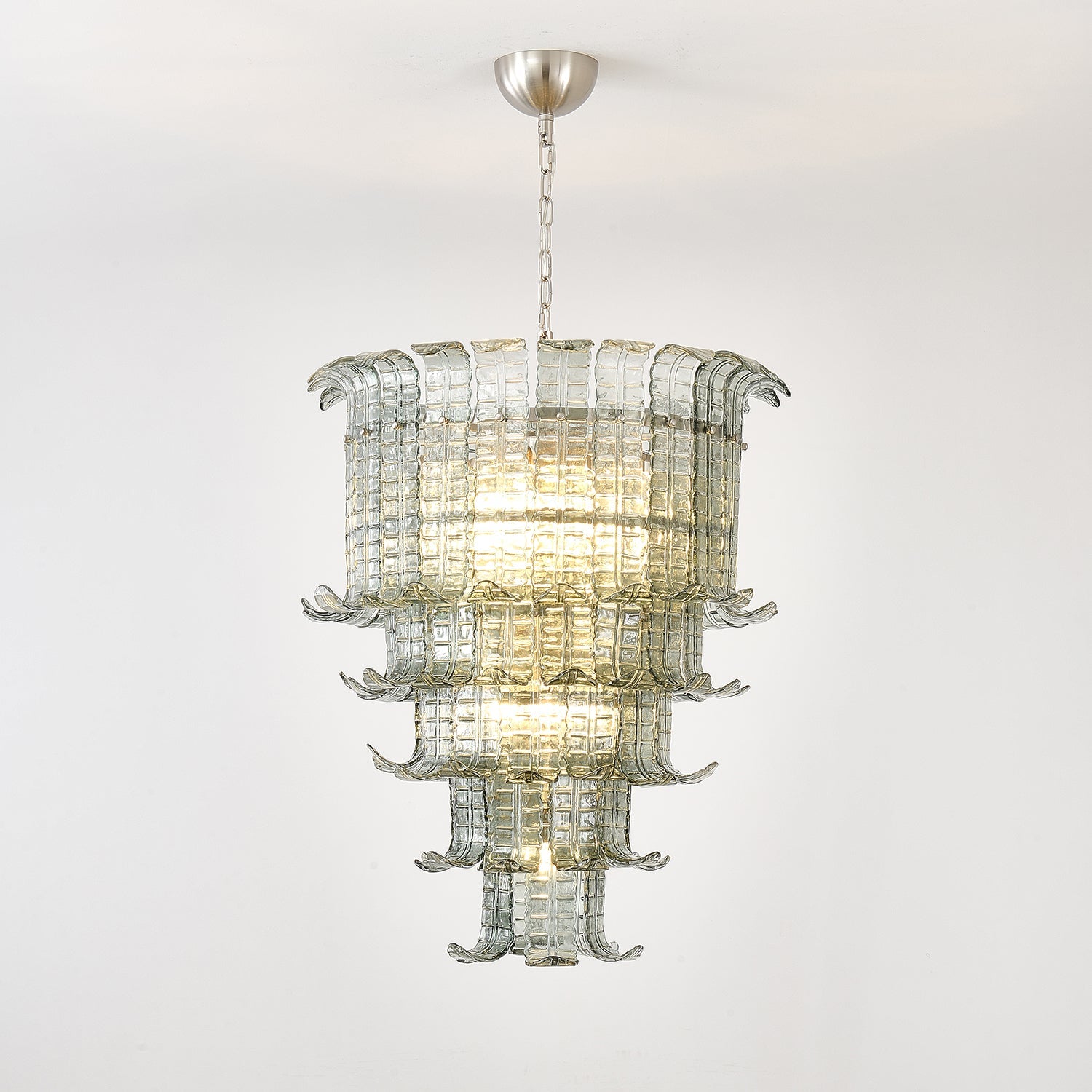 Aurora Chandelier Cascade Murano Glass Tiered Vintage - Blowlighting