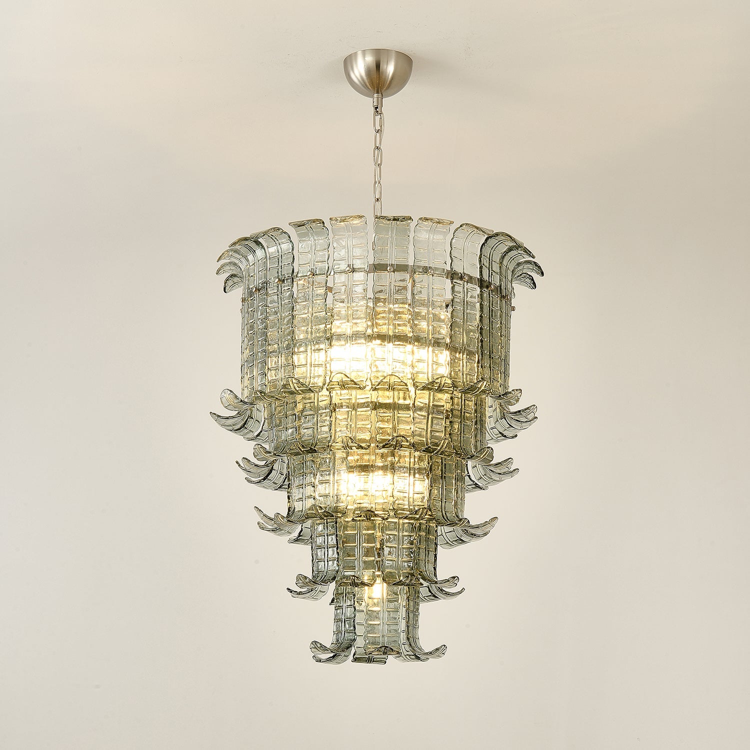Aurora Chandelier Cascade Murano Glass Tiered Vintage - Blowlighting