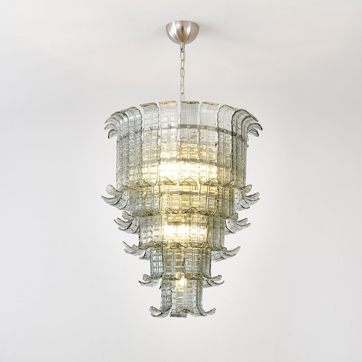Aurora Chandelier Cascade Murano Glass Tiered Vintage - Blowlighting