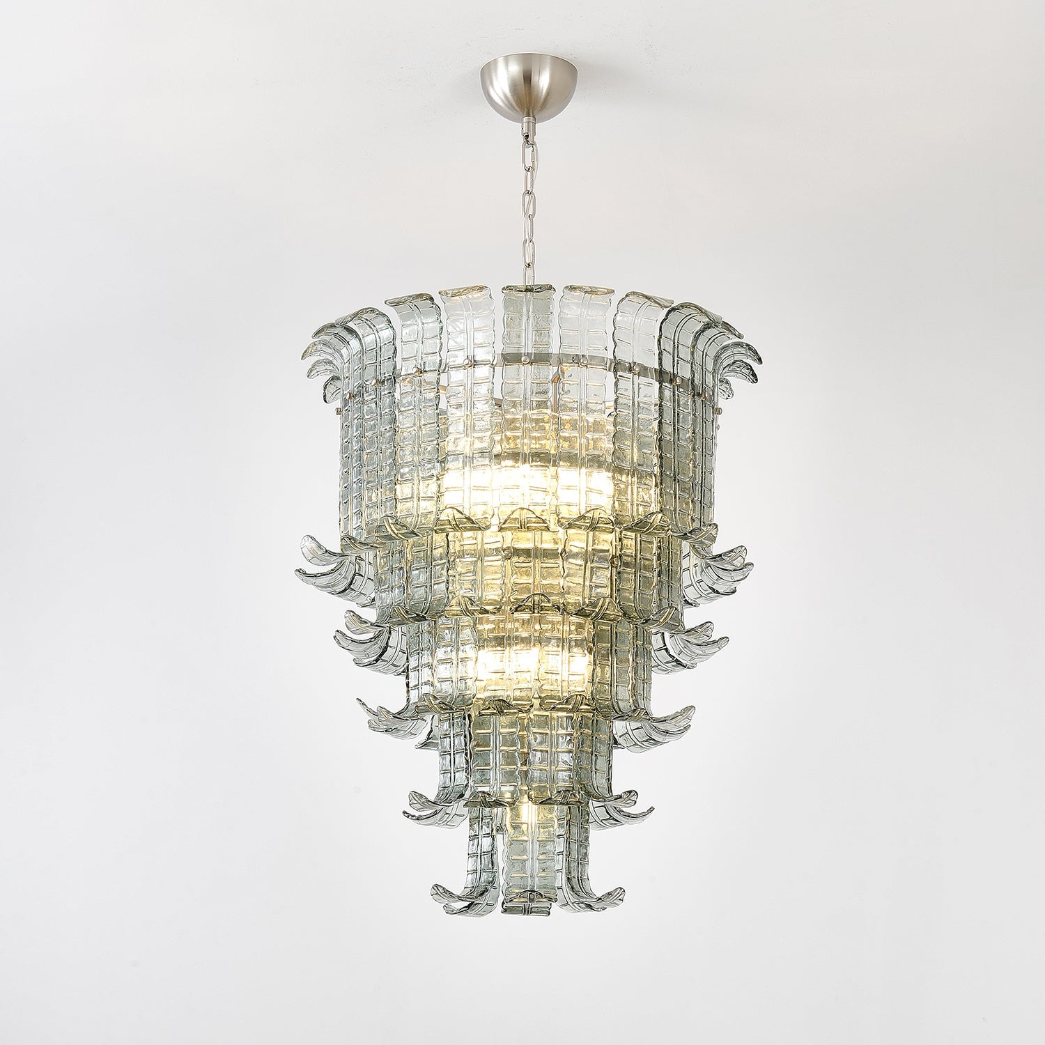 Aurora Chandelier Cascade Murano Glass Tiered Vintage - Blowlighting
