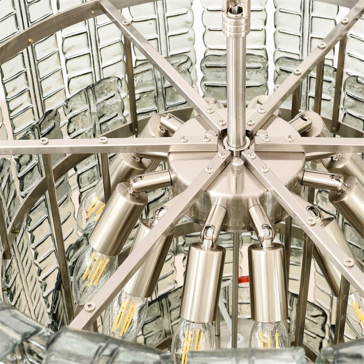 Aurora Chandelier Cascade Murano Glass Tiered Vintage - Blowlighting