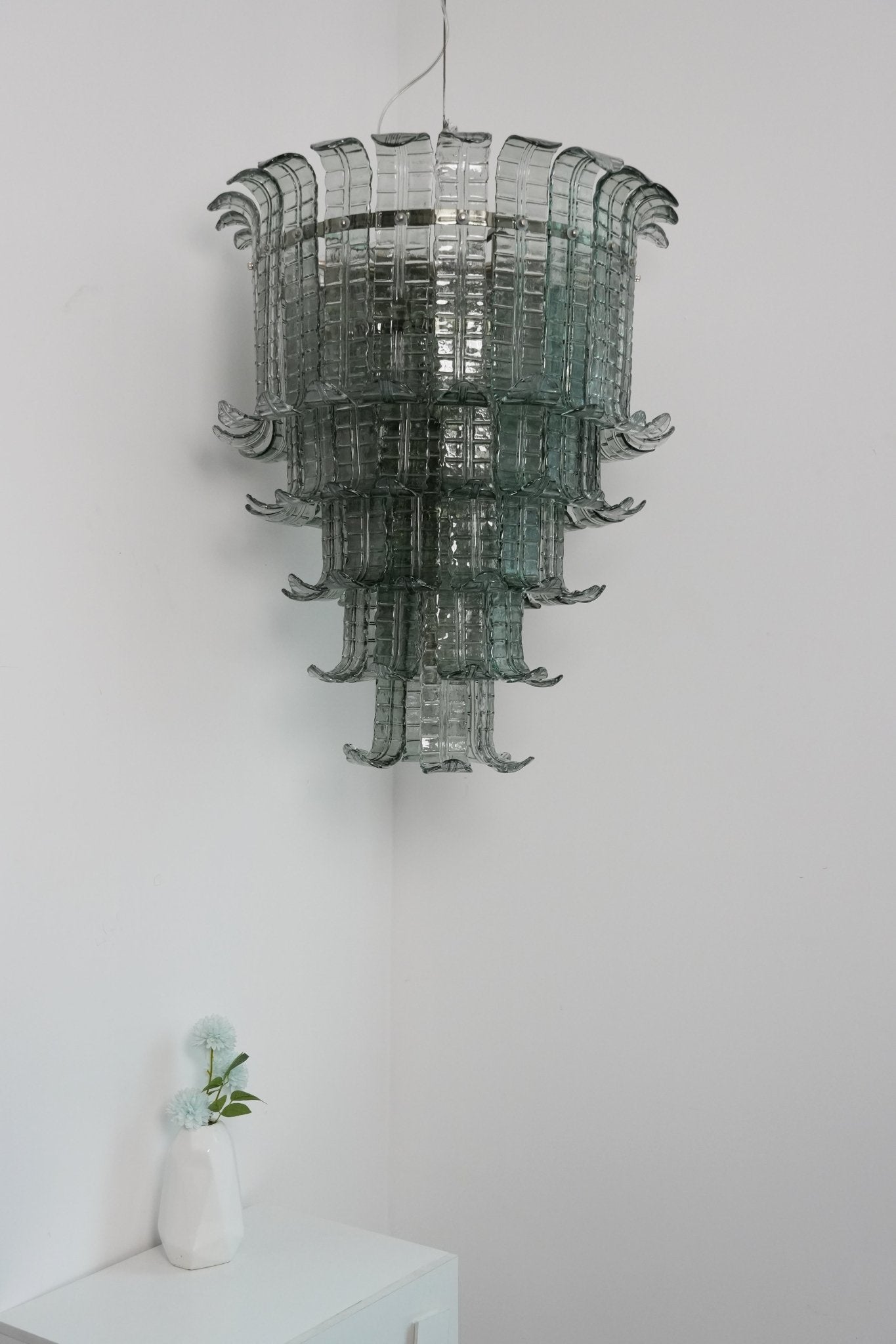 Aurora Chandelier Cascade Murano Glass Tiered Vintage - Blowlighting