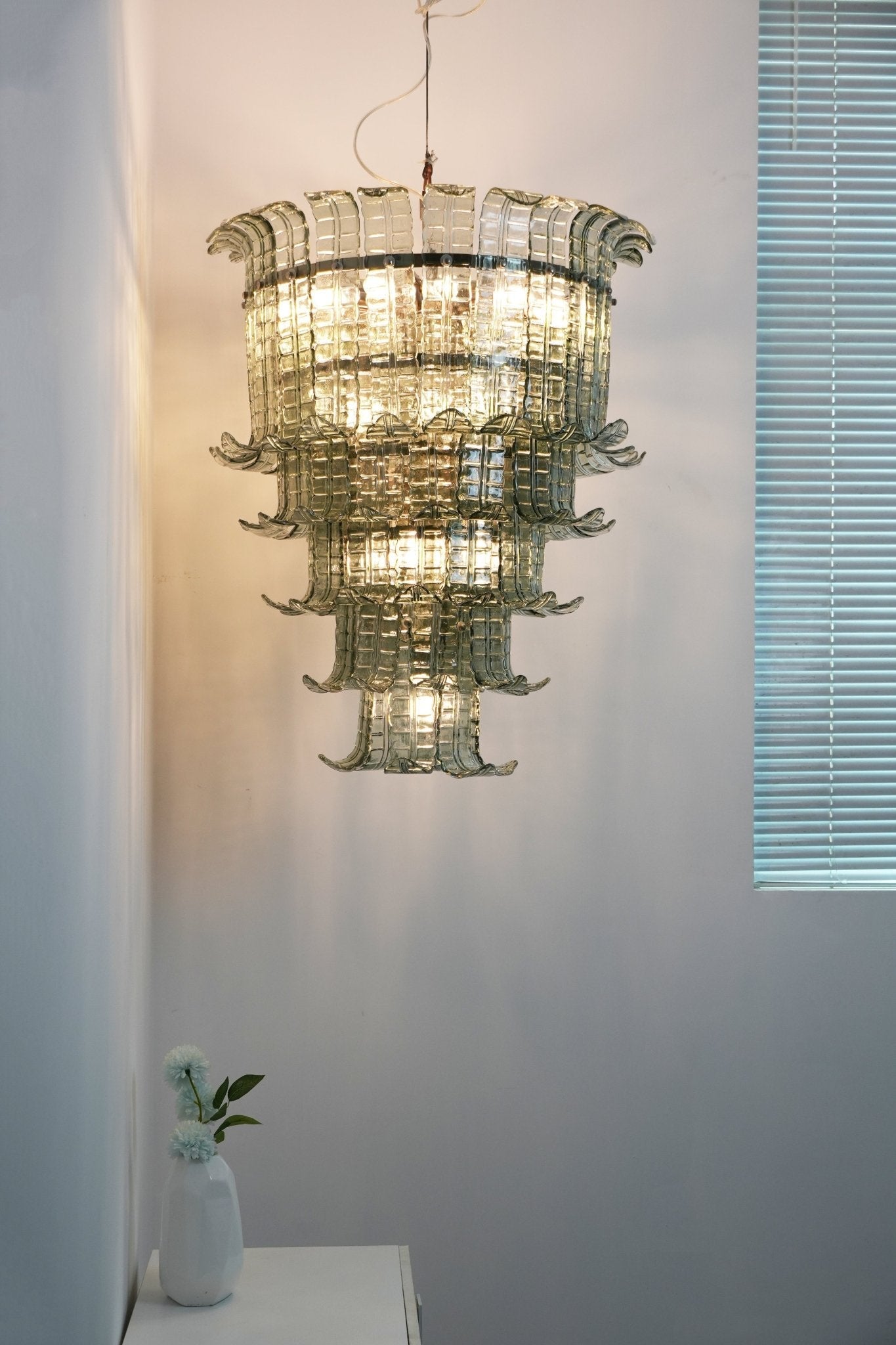 Aurora Chandelier Cascade Murano Glass Tiered Vintage - Blowlighting