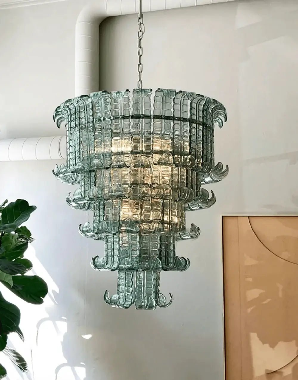 Aurora Chandelier Cascade Murano Glass Tiered Vintage - Blowlighting