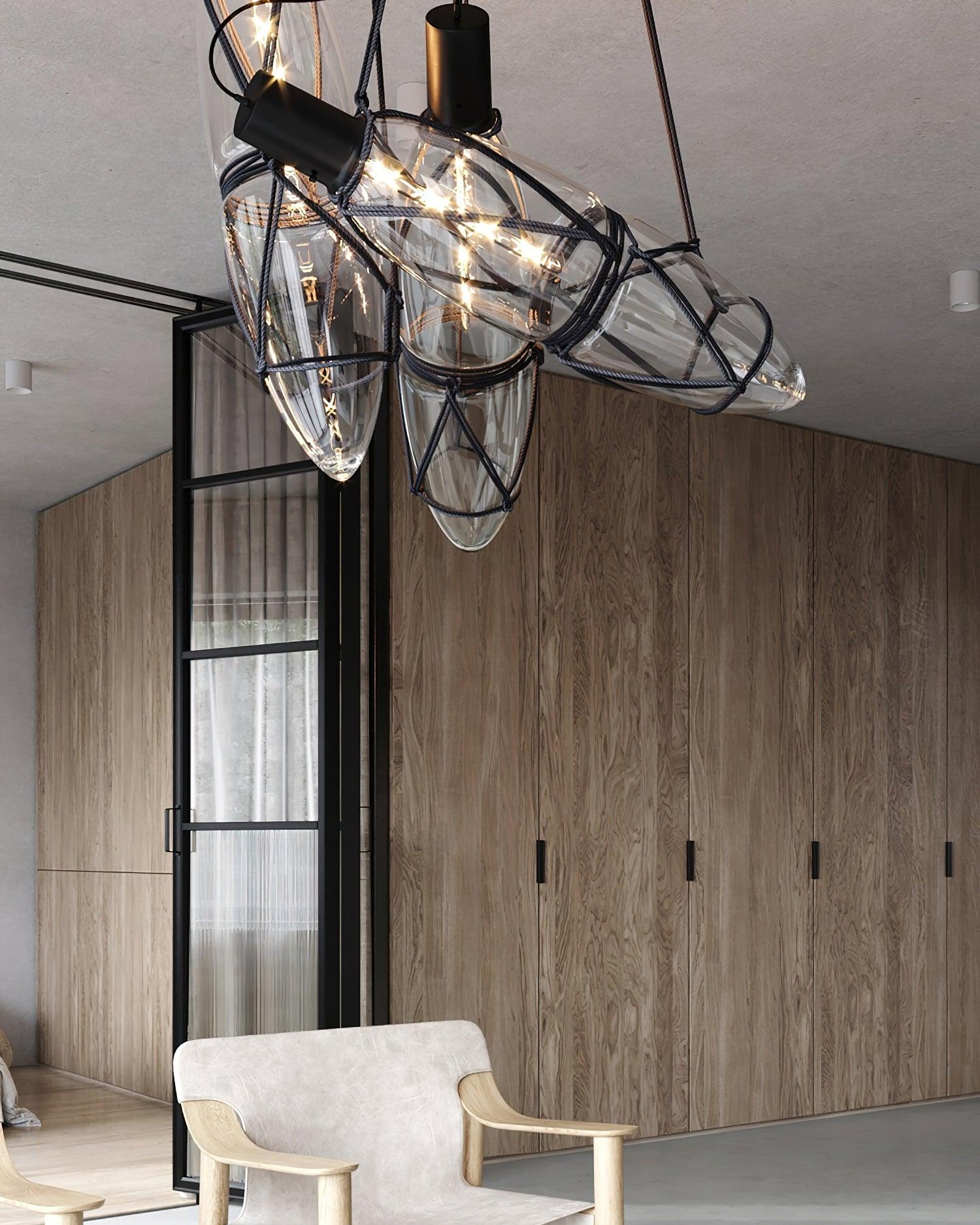 Castaway Bottle Glass Pendant Lamp - Blowlighting