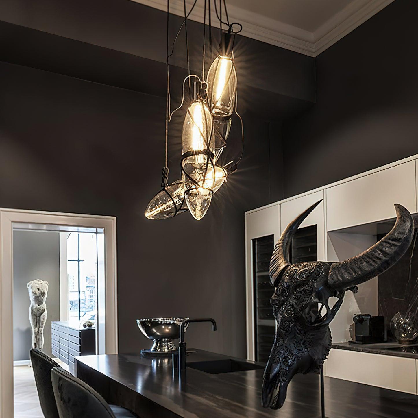 Castaway Bottle Glass Pendant Lamp - Blowlighting