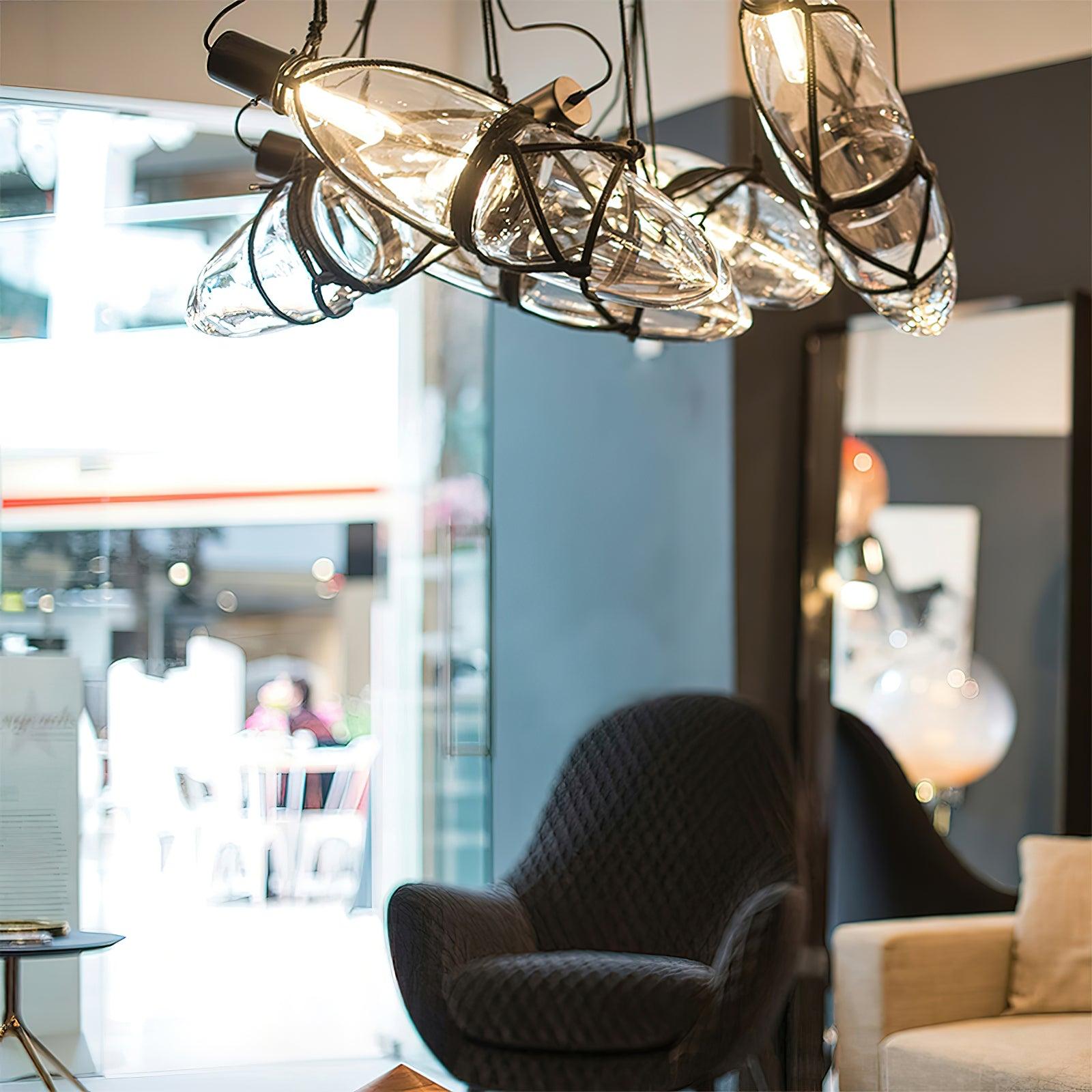 Castaway Bottle Glass Pendant Lamp - Blowlighting