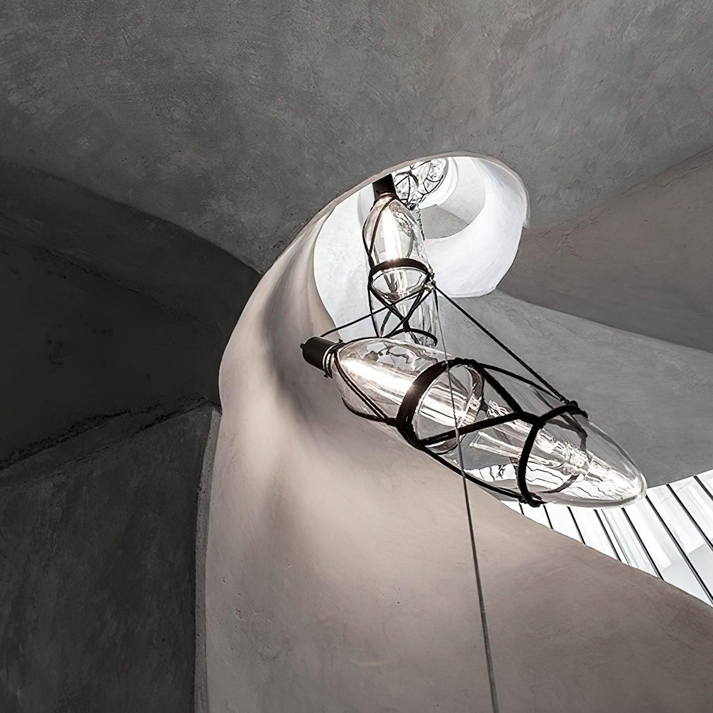 Castaway Bottle Glass Pendant Lamp - Blowlighting