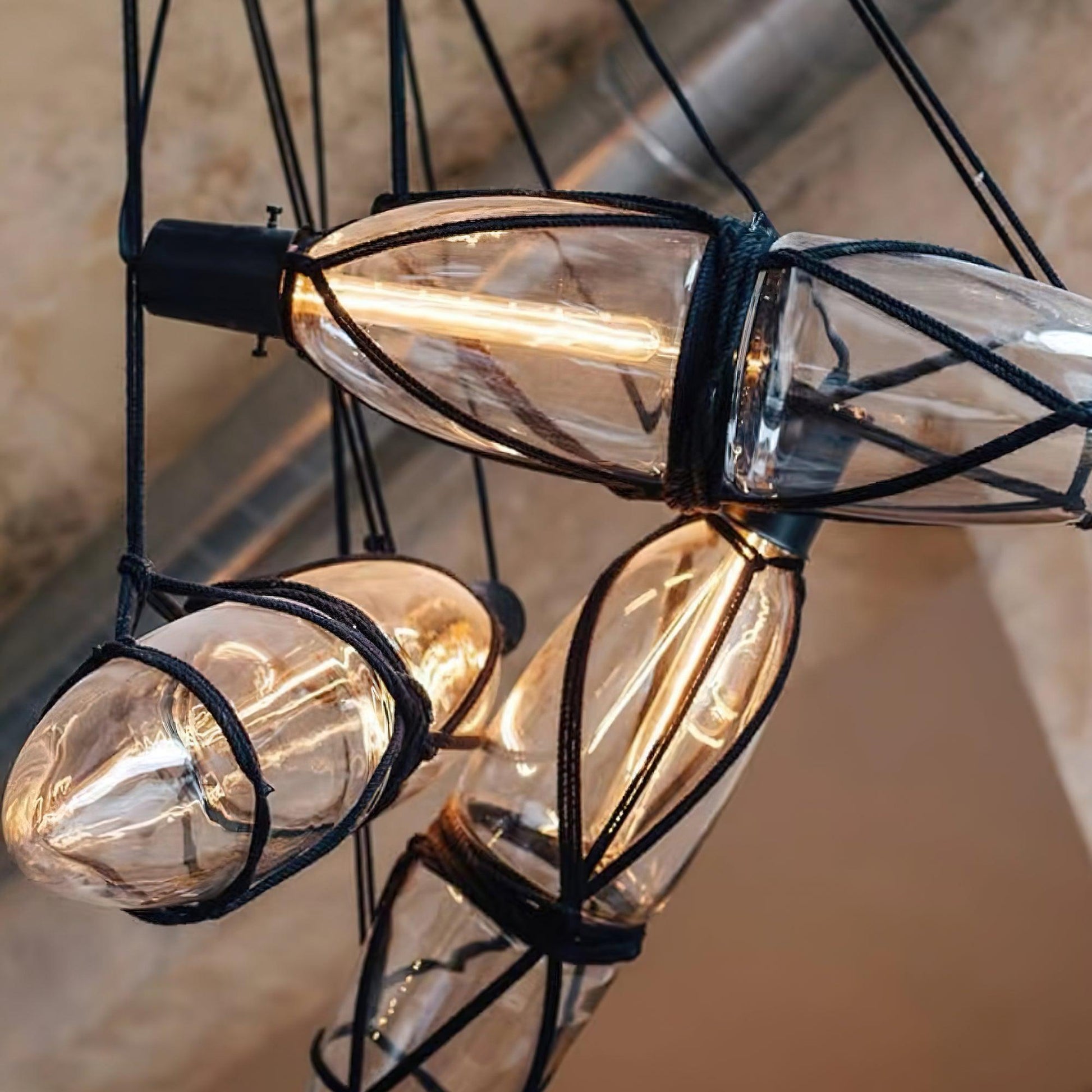 Castaway Bottle Glass Pendant Lamp - Blowlighting