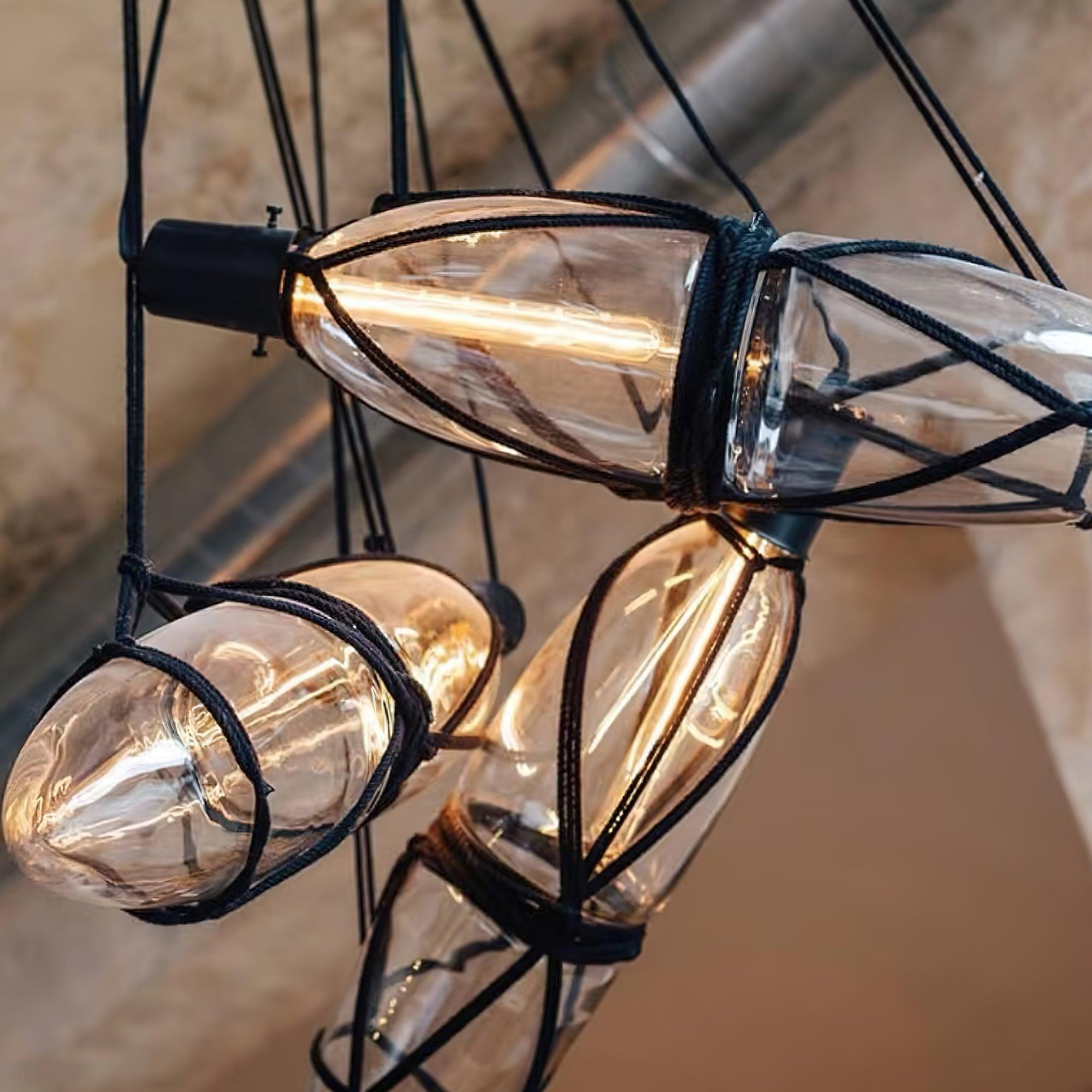 Castaway Bottle Glass Pendant Lamp - Blowlighting