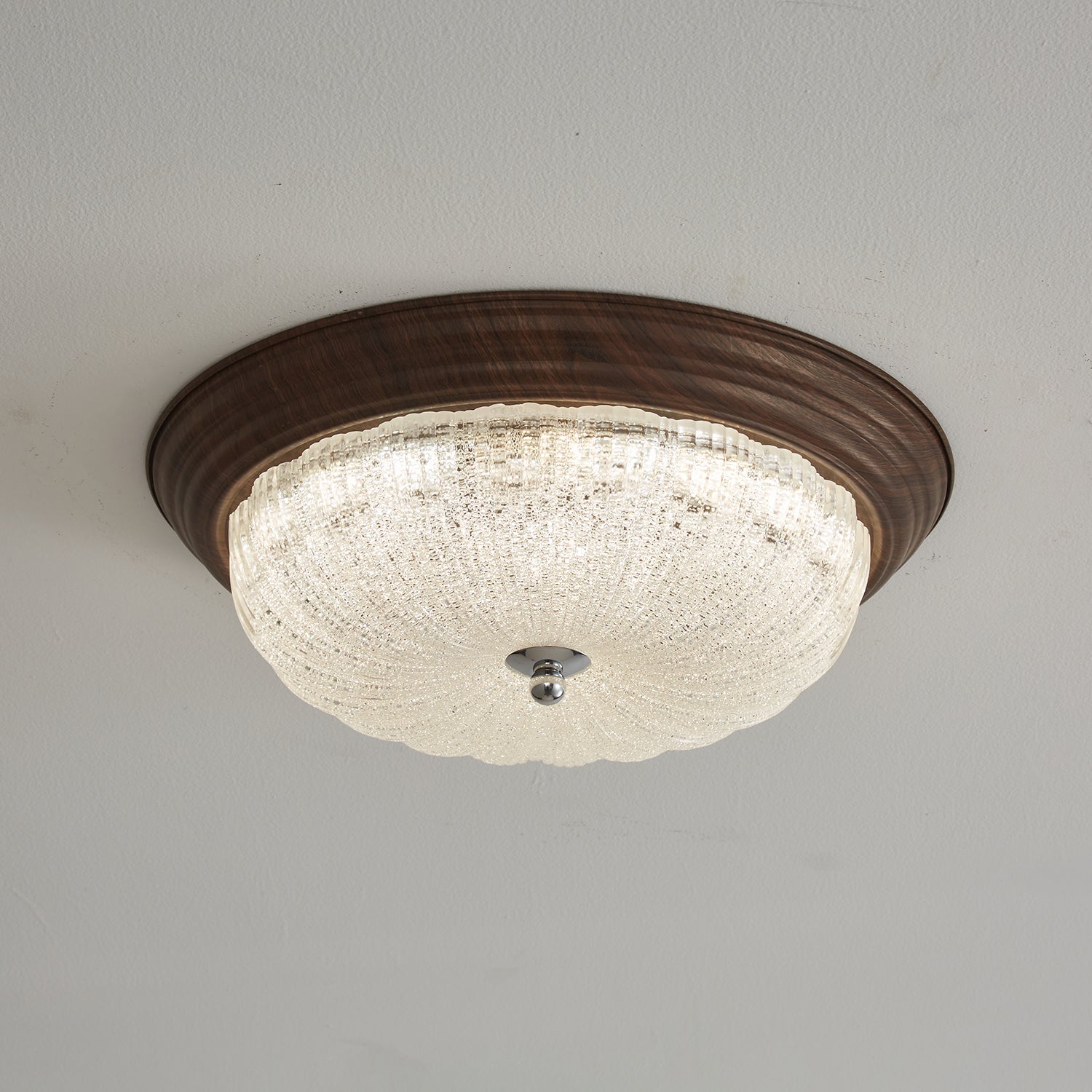 Celestia Walnut Ceiling Light - Blowlighting