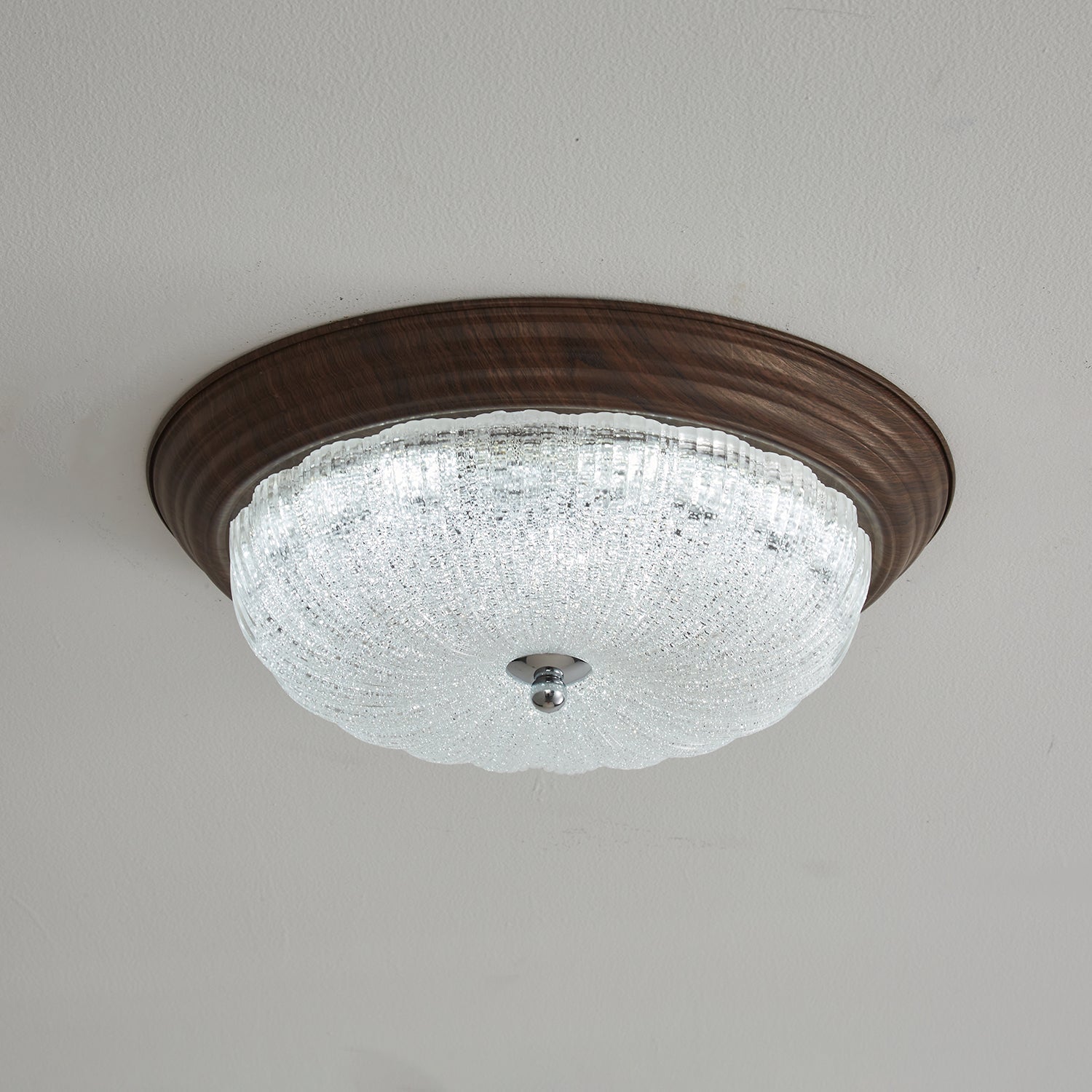 Celestia Walnut Ceiling Light - Blowlighting