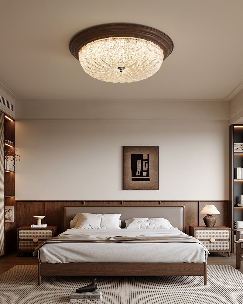 Celestia Walnut Ceiling Light - Blowlighting