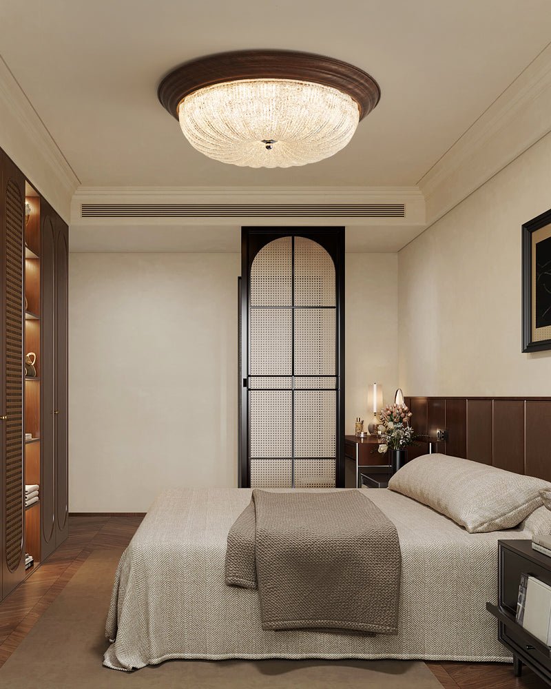 Celestia Walnut Ceiling Light - Blowlighting