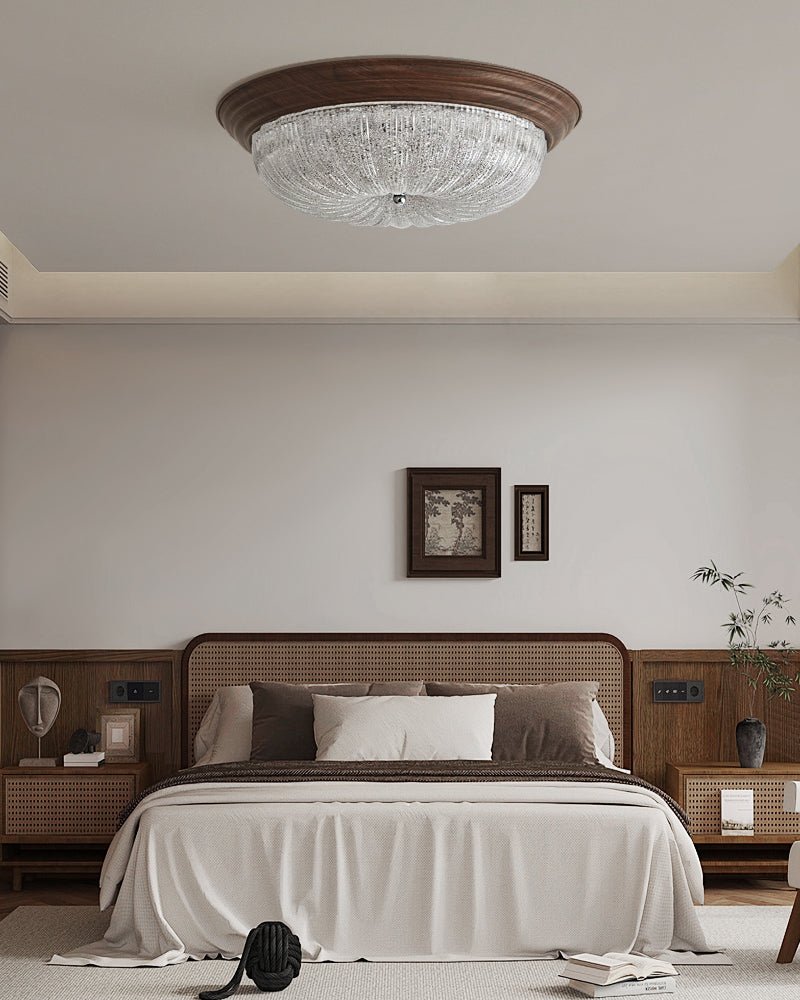 Celestia Walnut Ceiling Light - Blowlighting