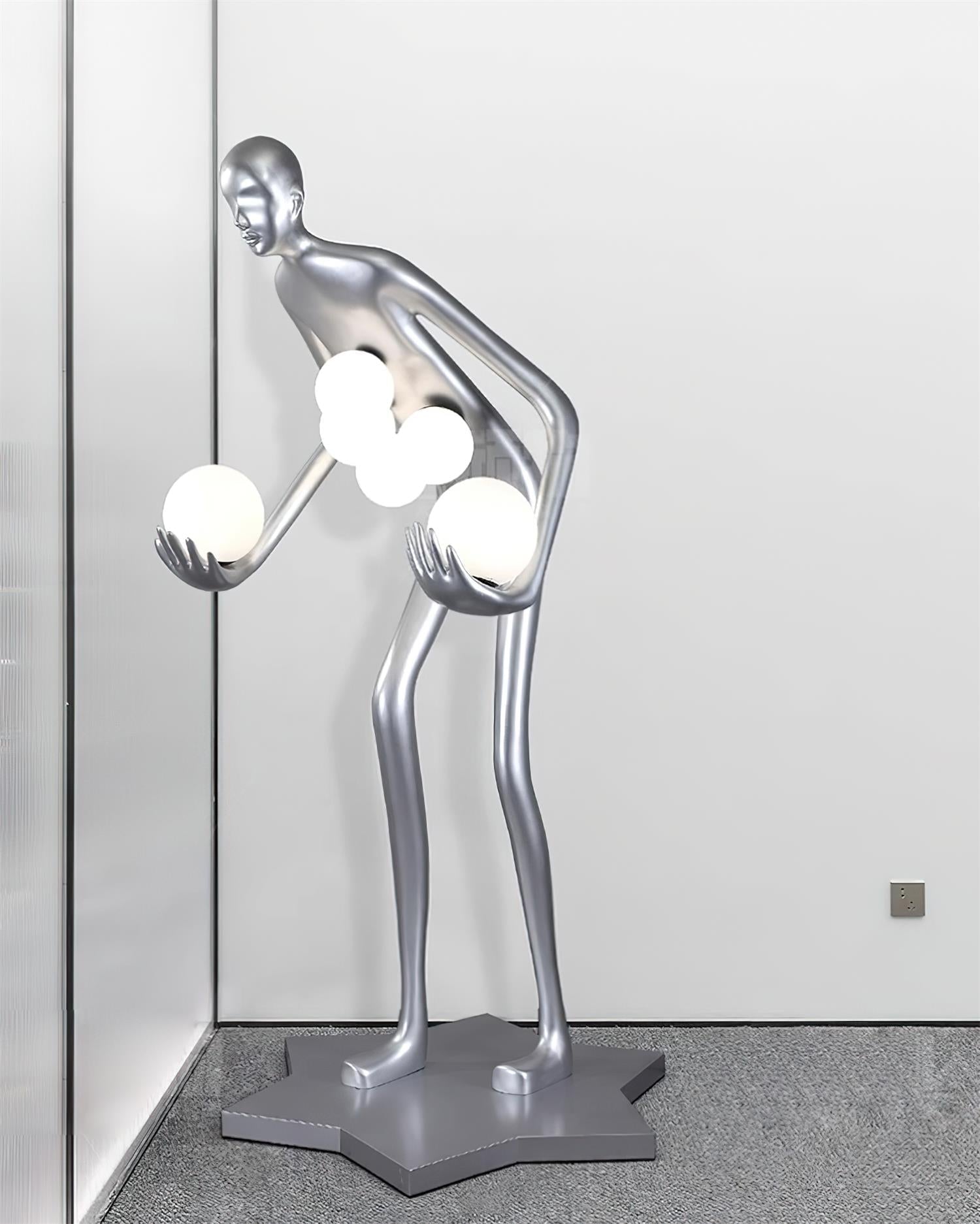 Silvaris Sculptural Metal Floor Lamp - Blowlighting