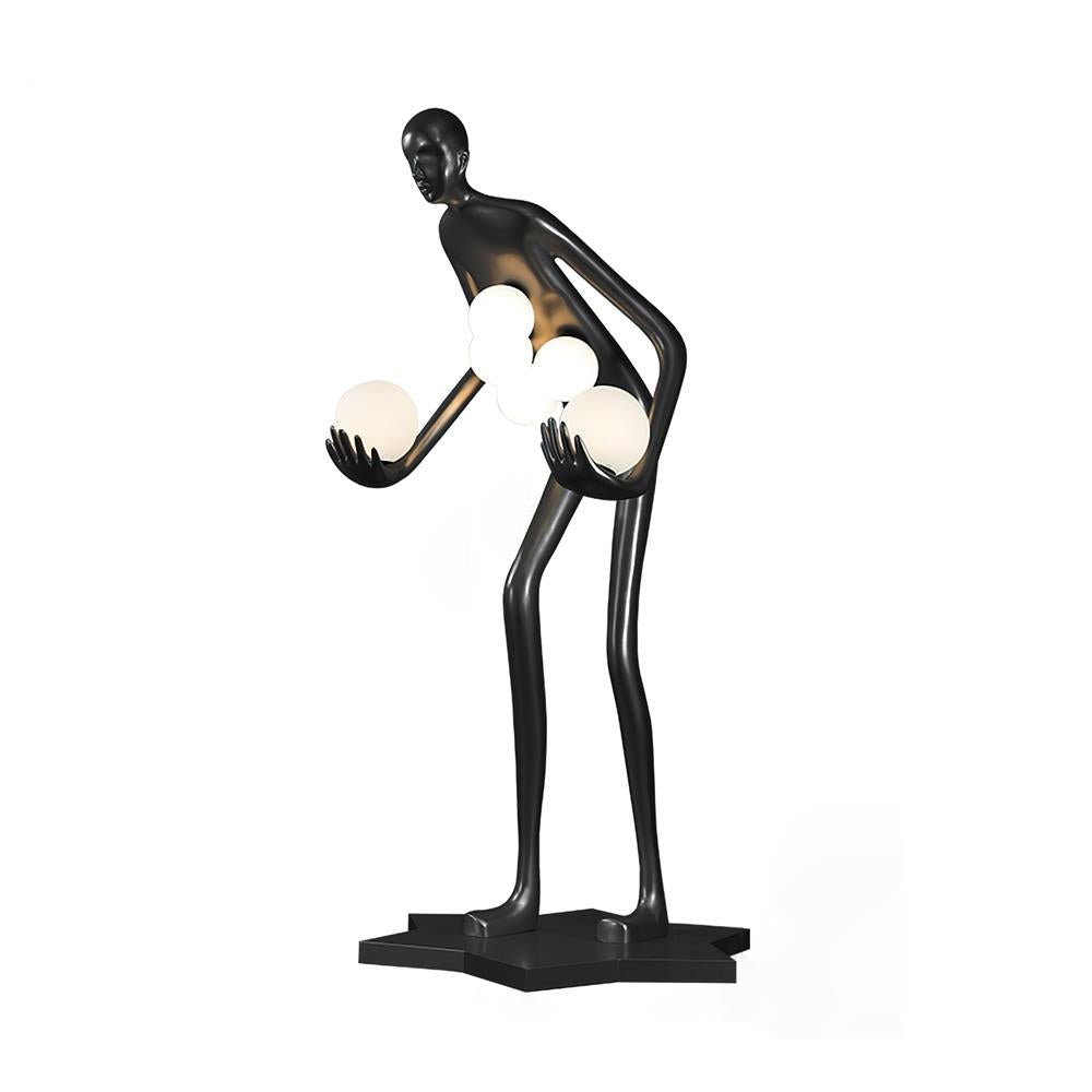 Silvaris Sculptural Metal Floor Lamp - Blowlighting