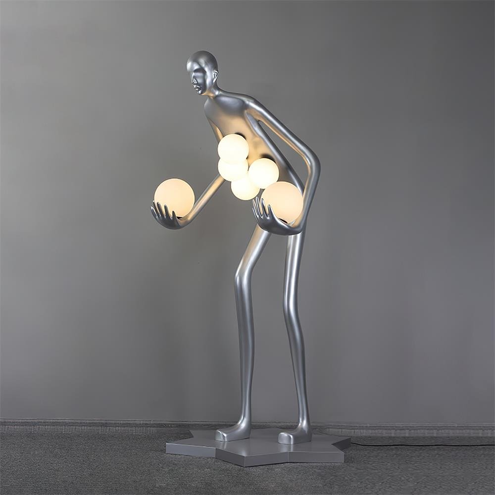 Silvaris Sculptural Metal Floor Lamp - Blowlighting