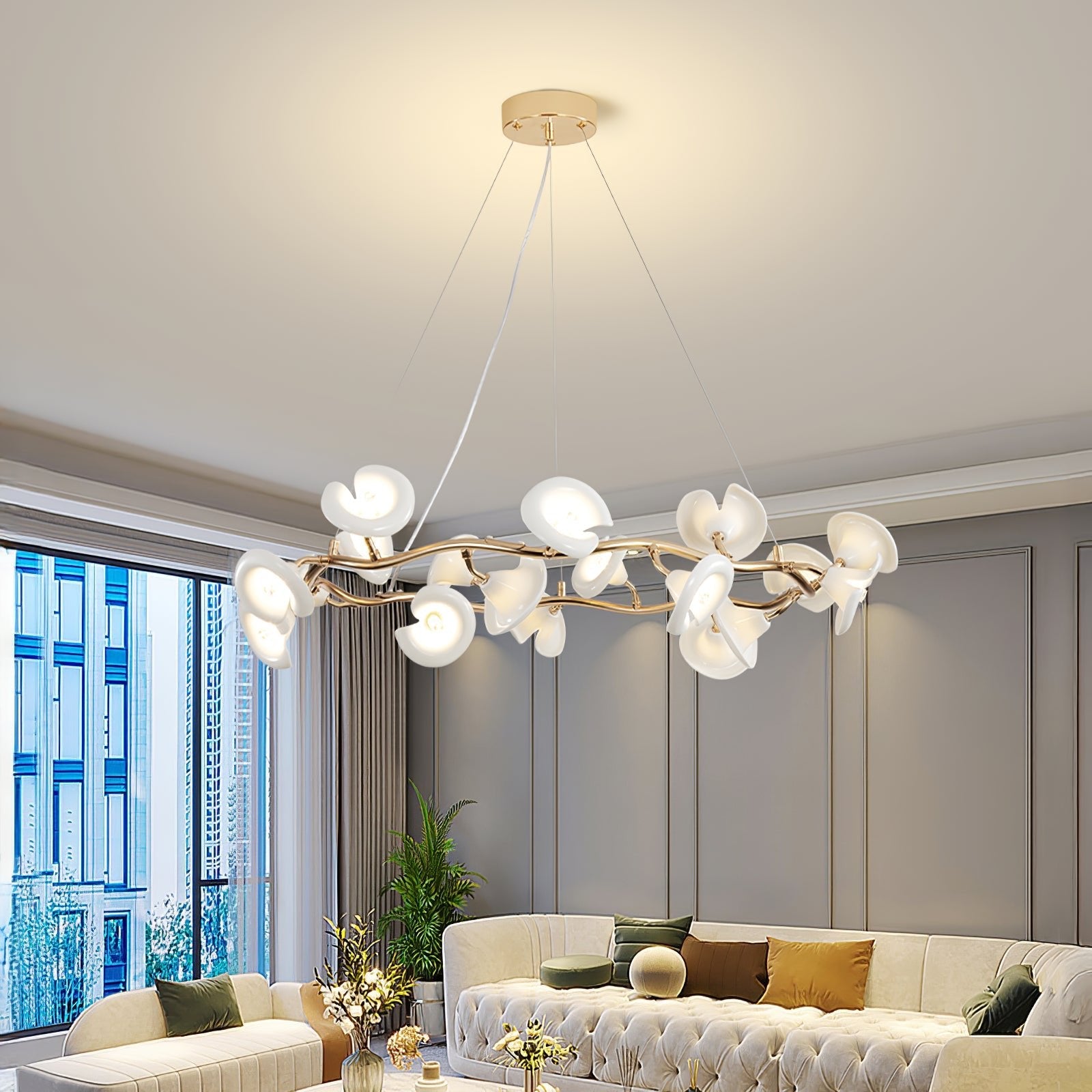 Aurora Chandelier Blossom Branch Elegant - Blowlighting