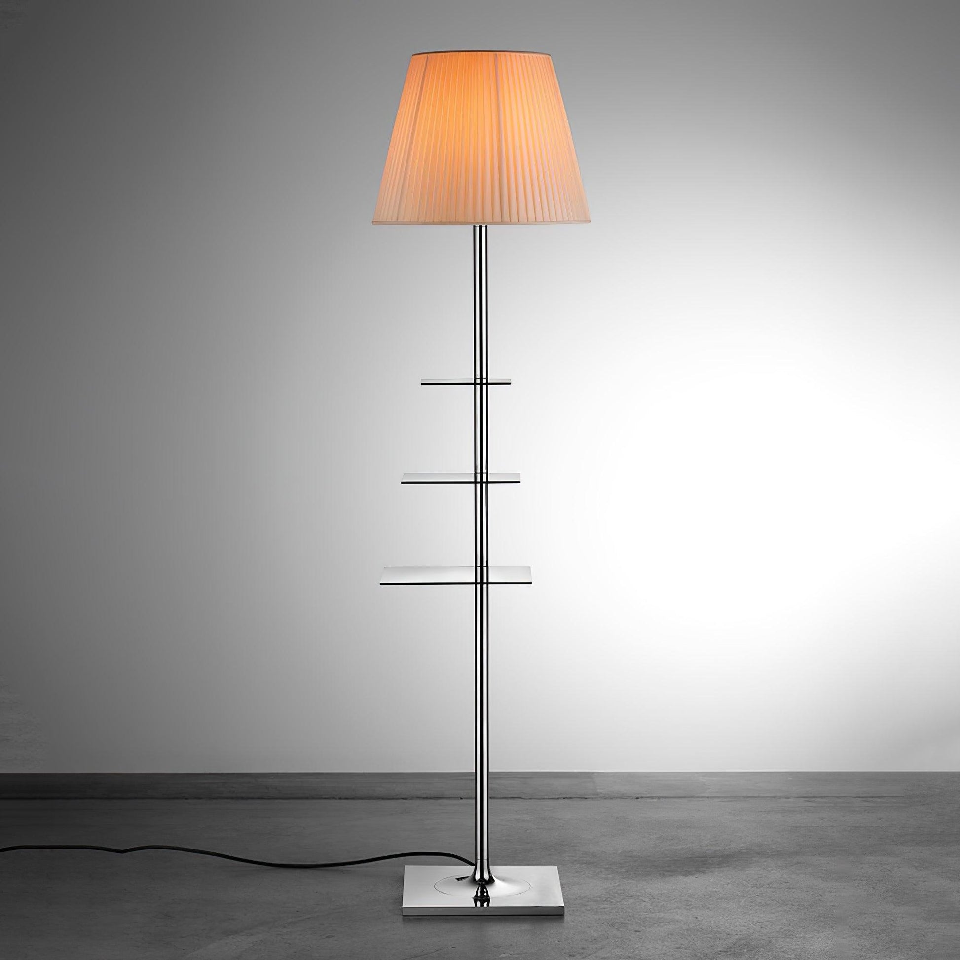 Chrome Prism Side Table Floor Lamp - Blowlighting