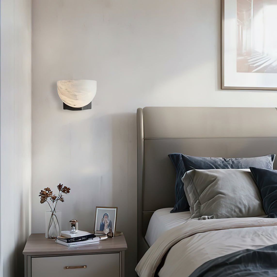 Corvina Bowl Alabaster Wall Light - Blowlighting