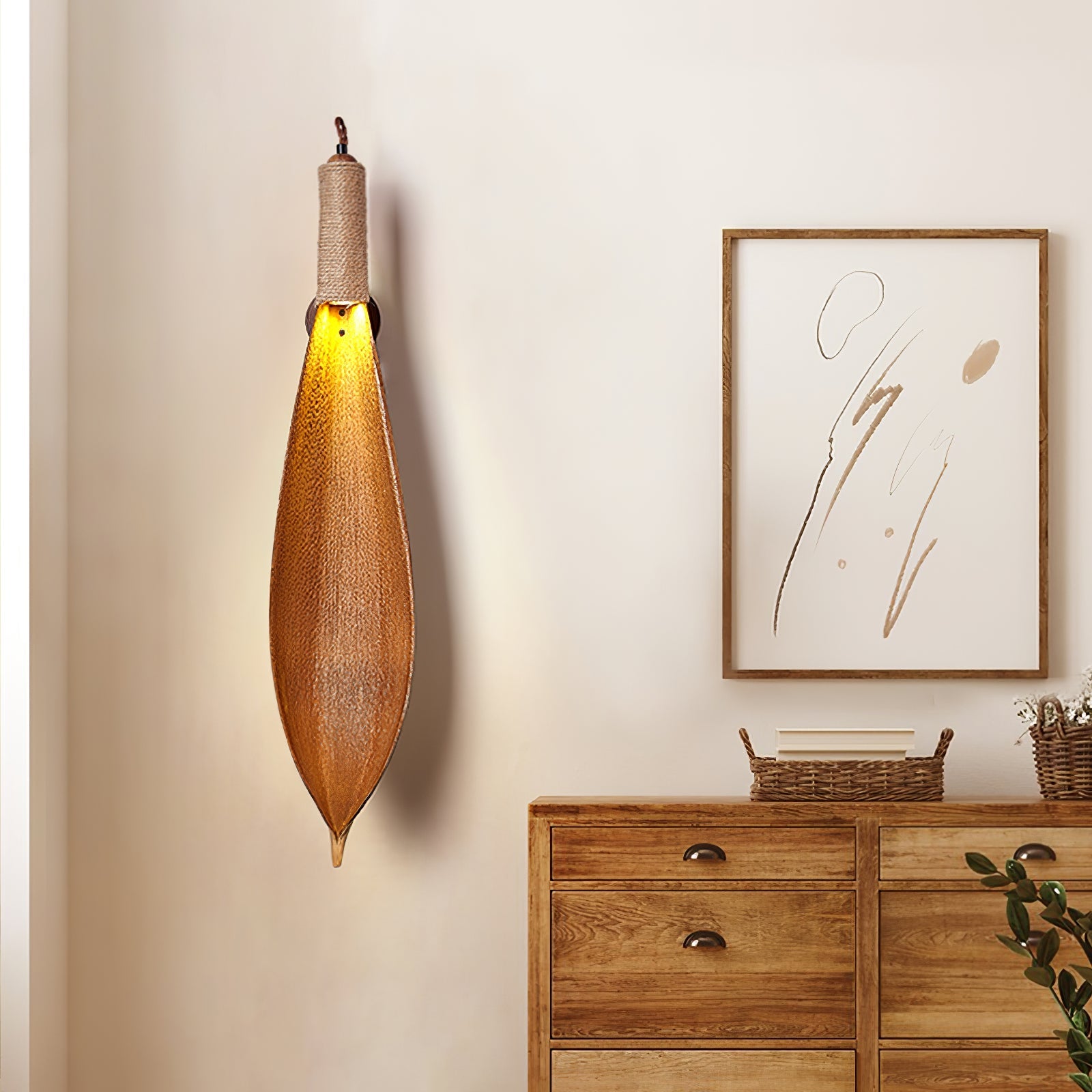 Cocoa Leaf Wall Sconce - Blowlighting