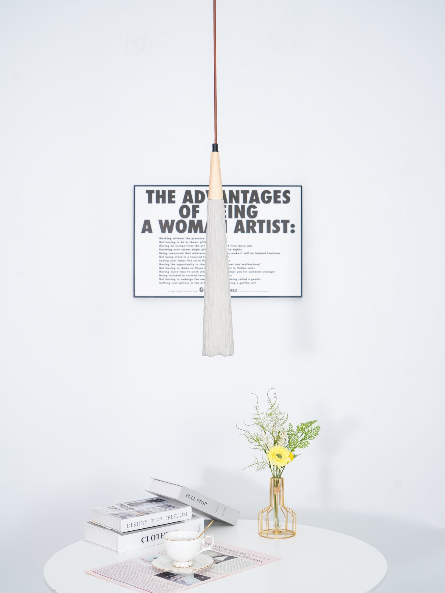 Concrete Pleated Pendant Lamp - Blowlighting