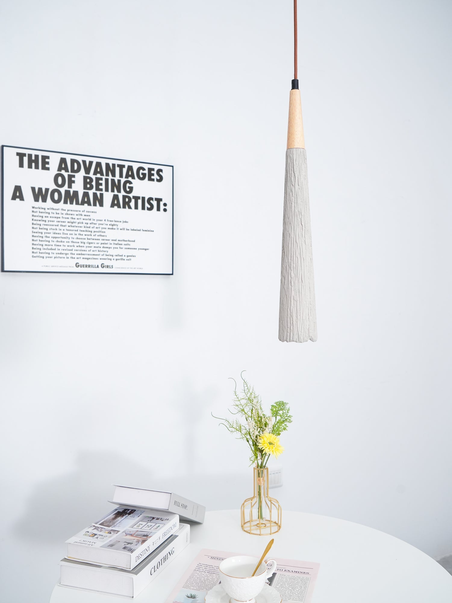 Concrete Pleated Pendant Lamp - Blowlighting